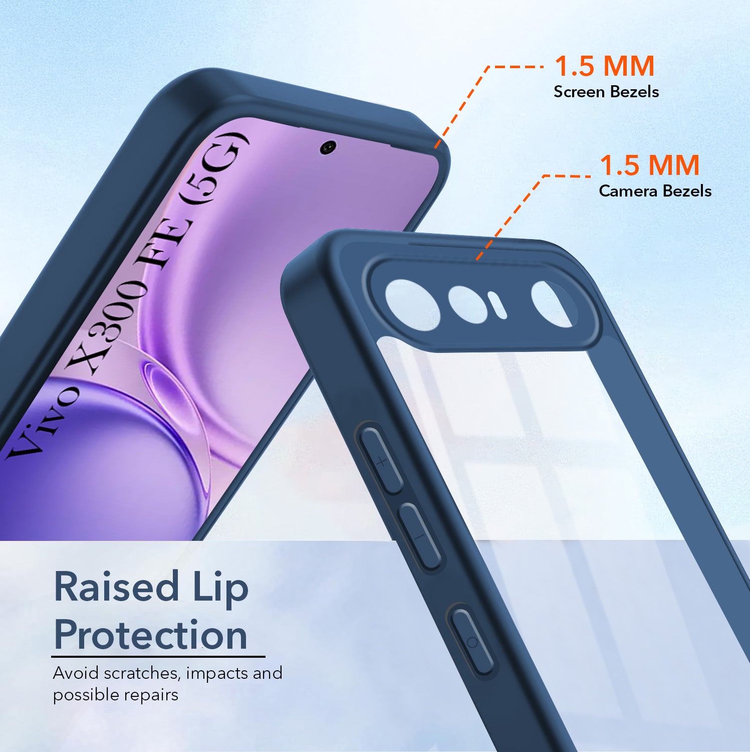 For Vivo X300 FE Back Cover Case Ultra-Hybrid (Lifetime Anti Yellow | Anti Scratch | Crystal Clear Shockproof)