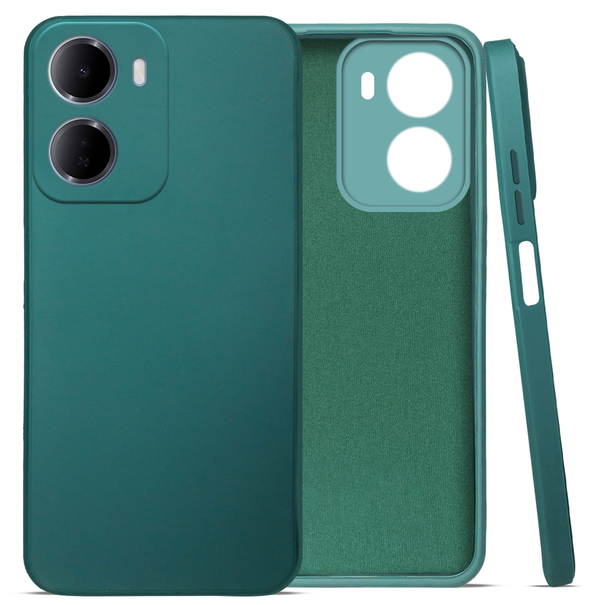 For Redmi 15A 5G Back Cover Case (Matte Finish Silicone with Inside Fiber cloth)