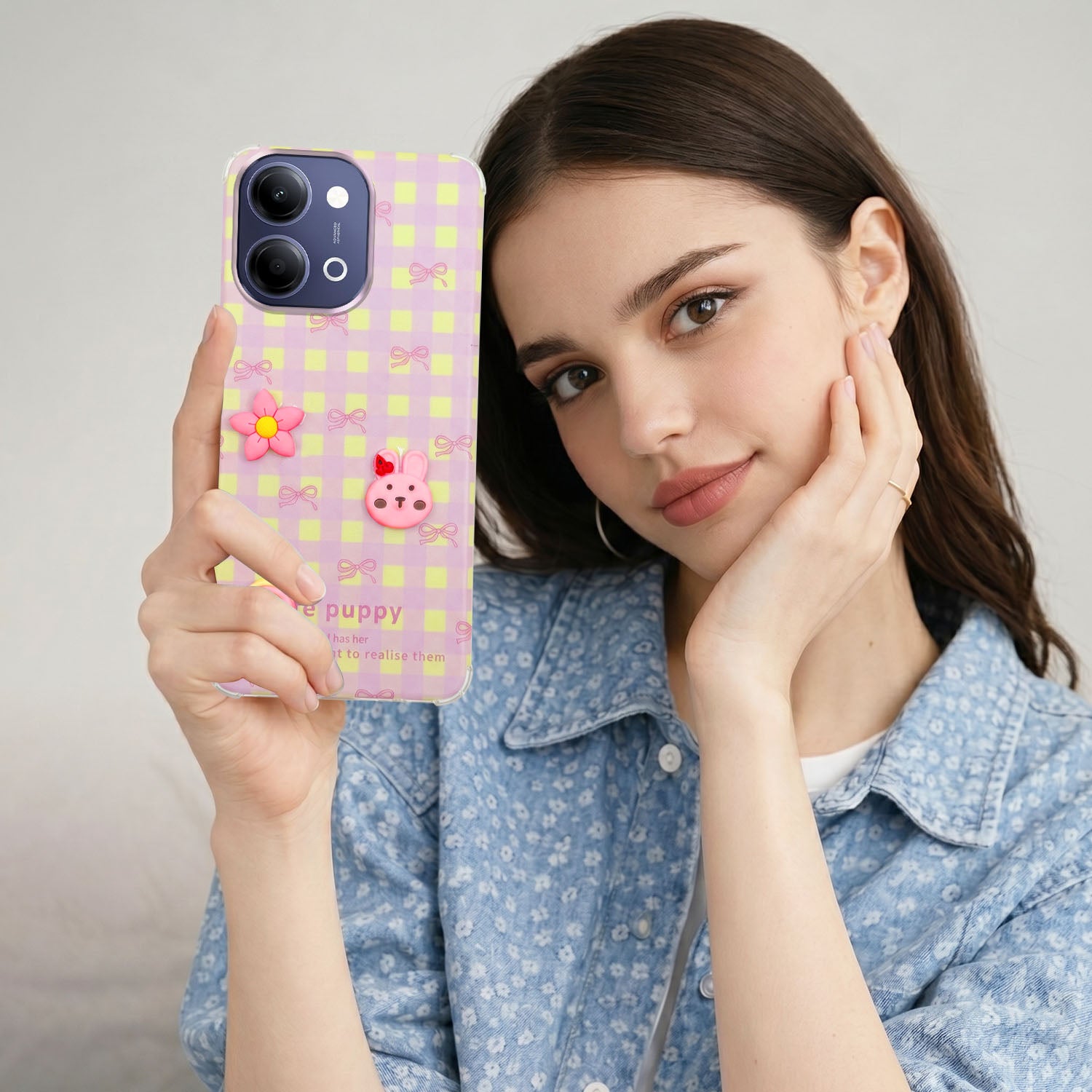 For Vivo iQOO Z11 Lite Back Cover Case (3D Cute Cartoons | Hard Back Side Soft | Matte Premium Finish | HD Printing)