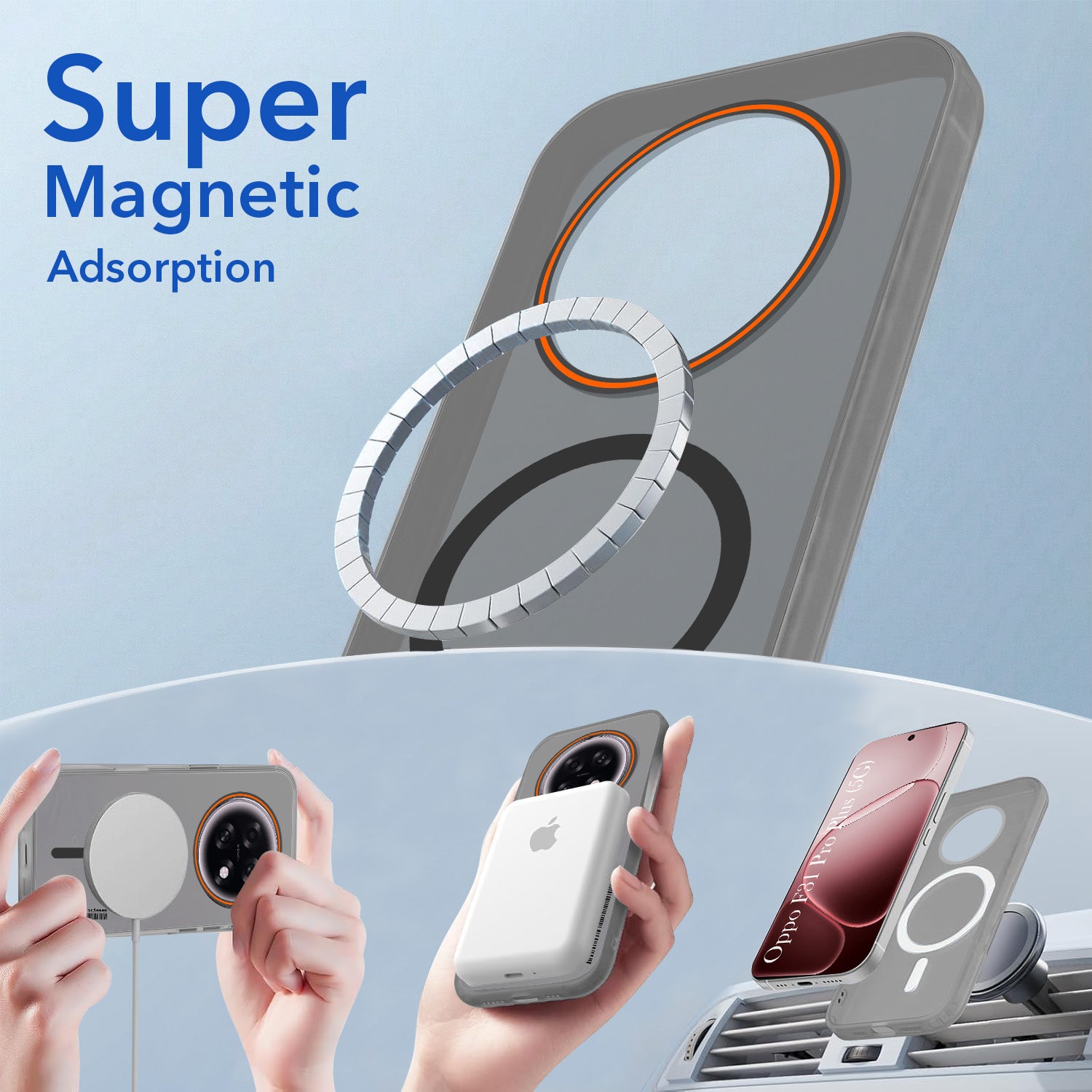 For Oppo F31 Pro Plus Back Cover Case (Soft Touch | Camera Bump Protection | MagSafe Compatible | Matte Finish)