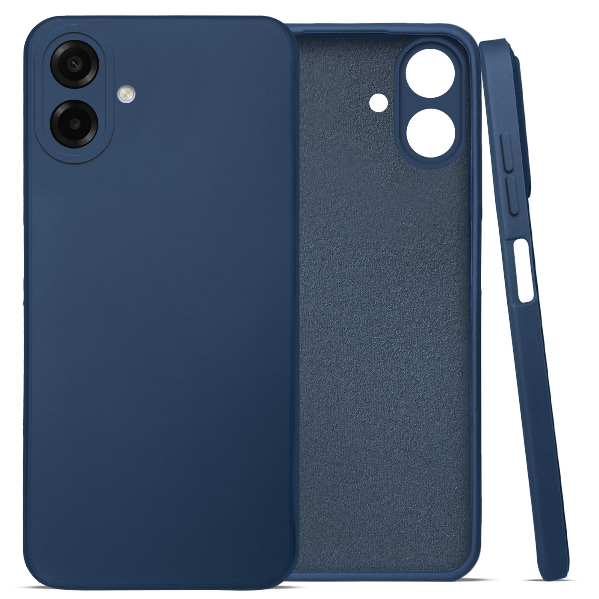 For Samsung Galaxy A07 | F70e 5G Back Case Cover (Inside Fiber cloth with Matte Finish Silicone |Black)