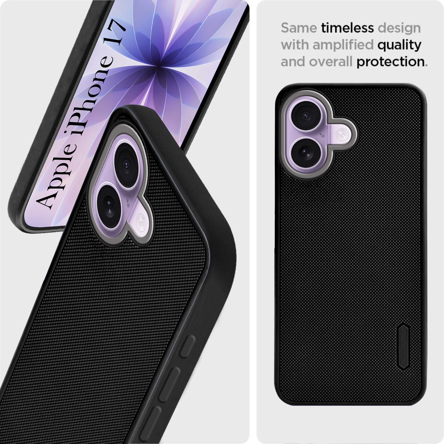 For Apple iPhone 17 Back Cover Case Rubberised (Textured Grip Design | Micro-Fiber Cloth Inside | Slim and Light Weight | Soft Touch and Feel)