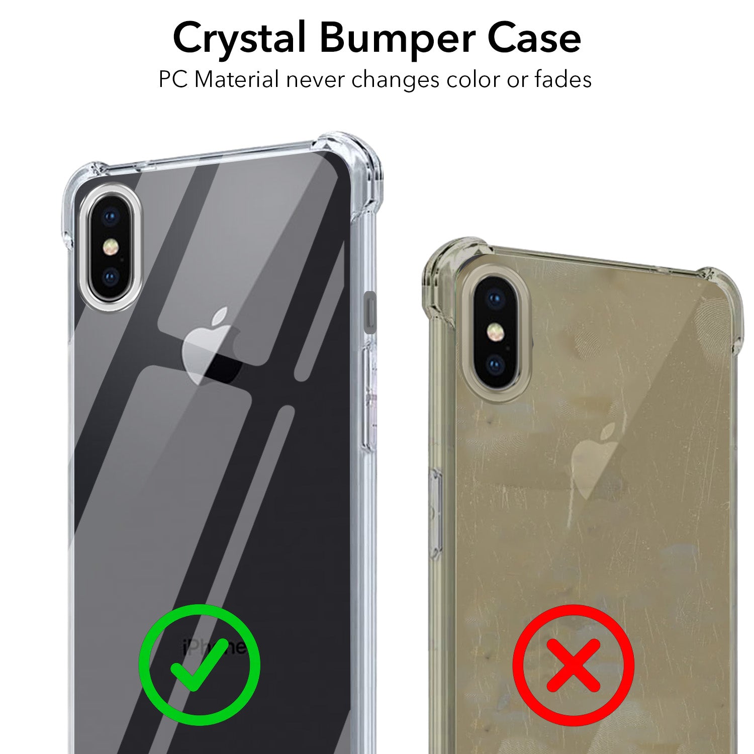 For Apple iPhone X Back Cover (Shockproof Crystal Clear Case |  Drop & Camera Protection | Hard Polycarbonate)
