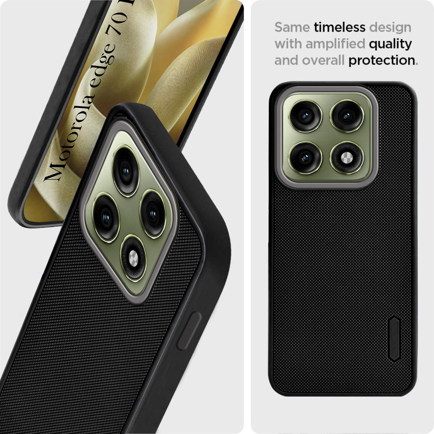 For Motorola Moto Edge 70 Pro Back Cover Case Rubberised (Textured Grip Design| Micro-Fiber Cloth Inside | Slim and Light Weight | Soft Touch and Feel)