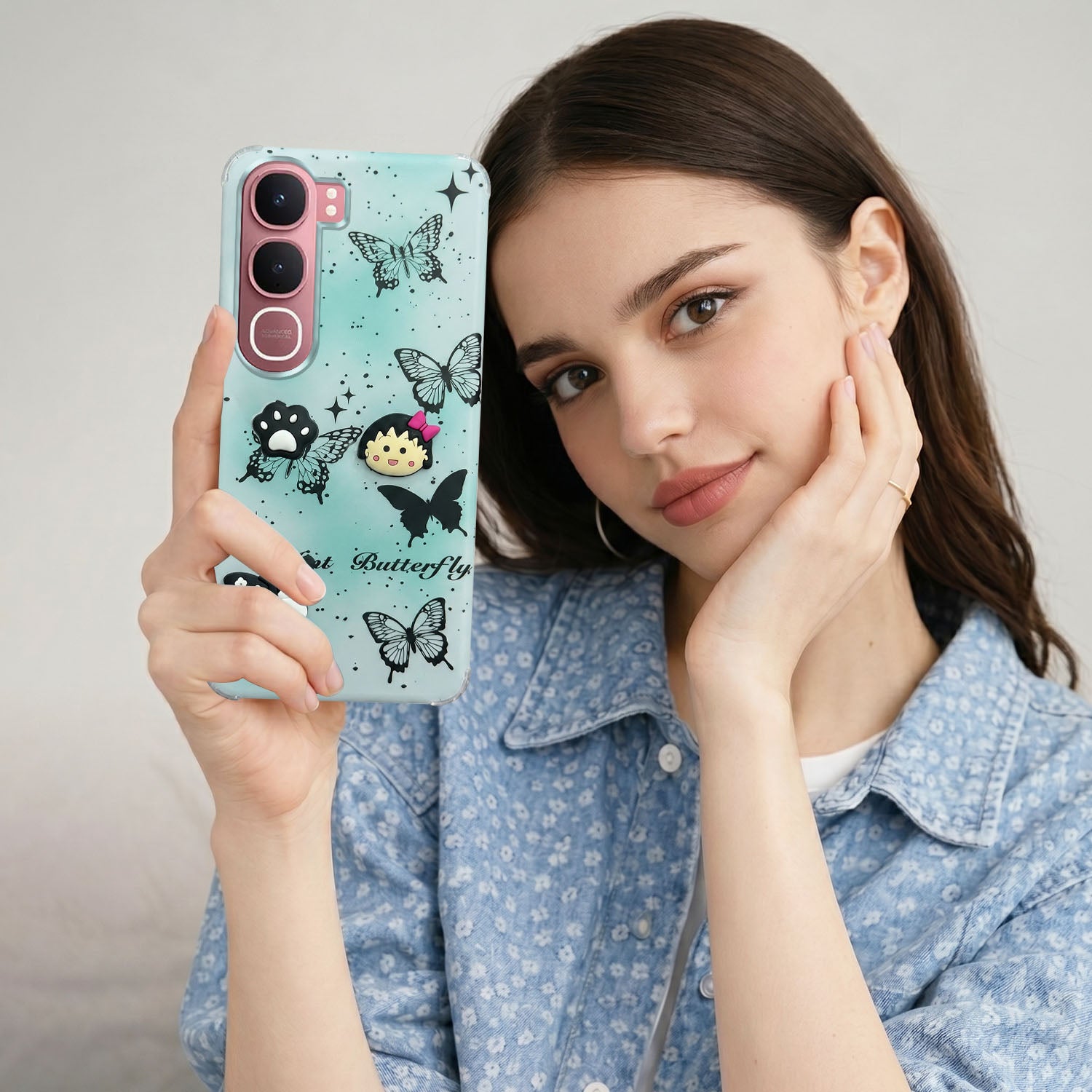 For Vivo Y31 5G Back Cover Case (3D Cute Cartoons | Hard Back Side Soft | Matte Premium Finish | HD Printing)