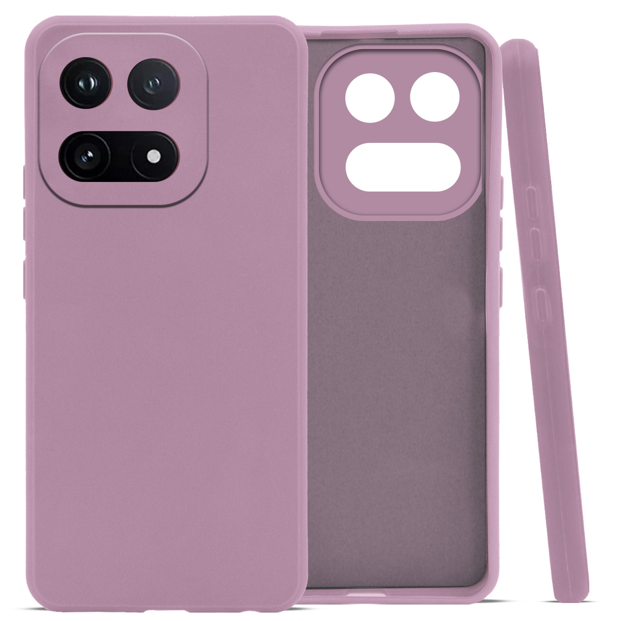 For Vivo iQOO 15 5G Back Cover Case (Matte Finish Silicone with Inside Fiber cloth)