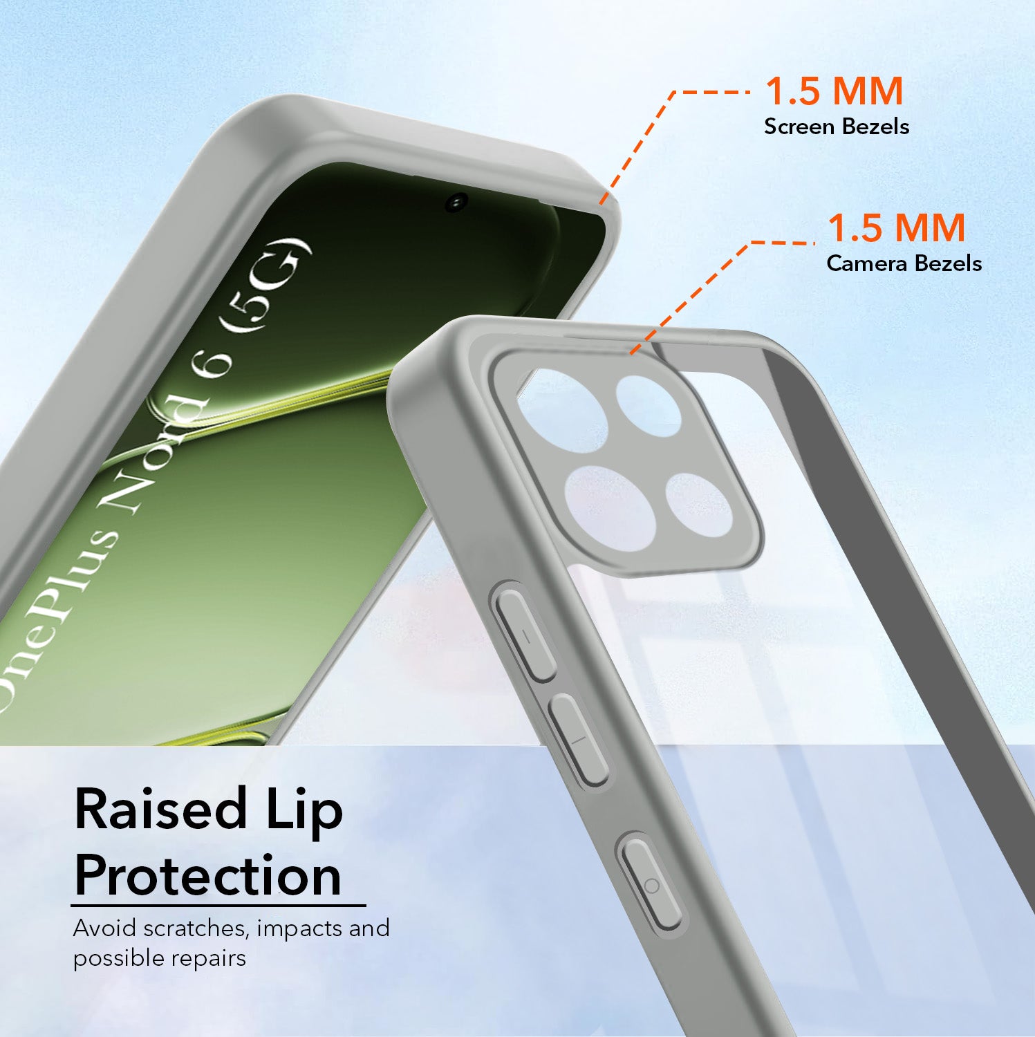 For Oneplus Nord 6 Back Cover Case Ultra-Hybrid (Lifetime Anti Yellow | Anti Scratch | Crystal Clear Shockproof)