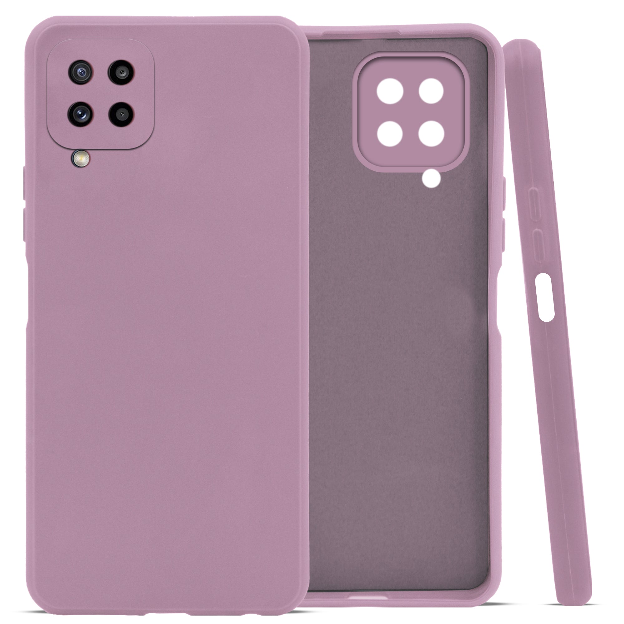 For Samsung Galaxy M32 4G Back Cover Case (Matte Finish Silicone with Inside Fiber Cloth)