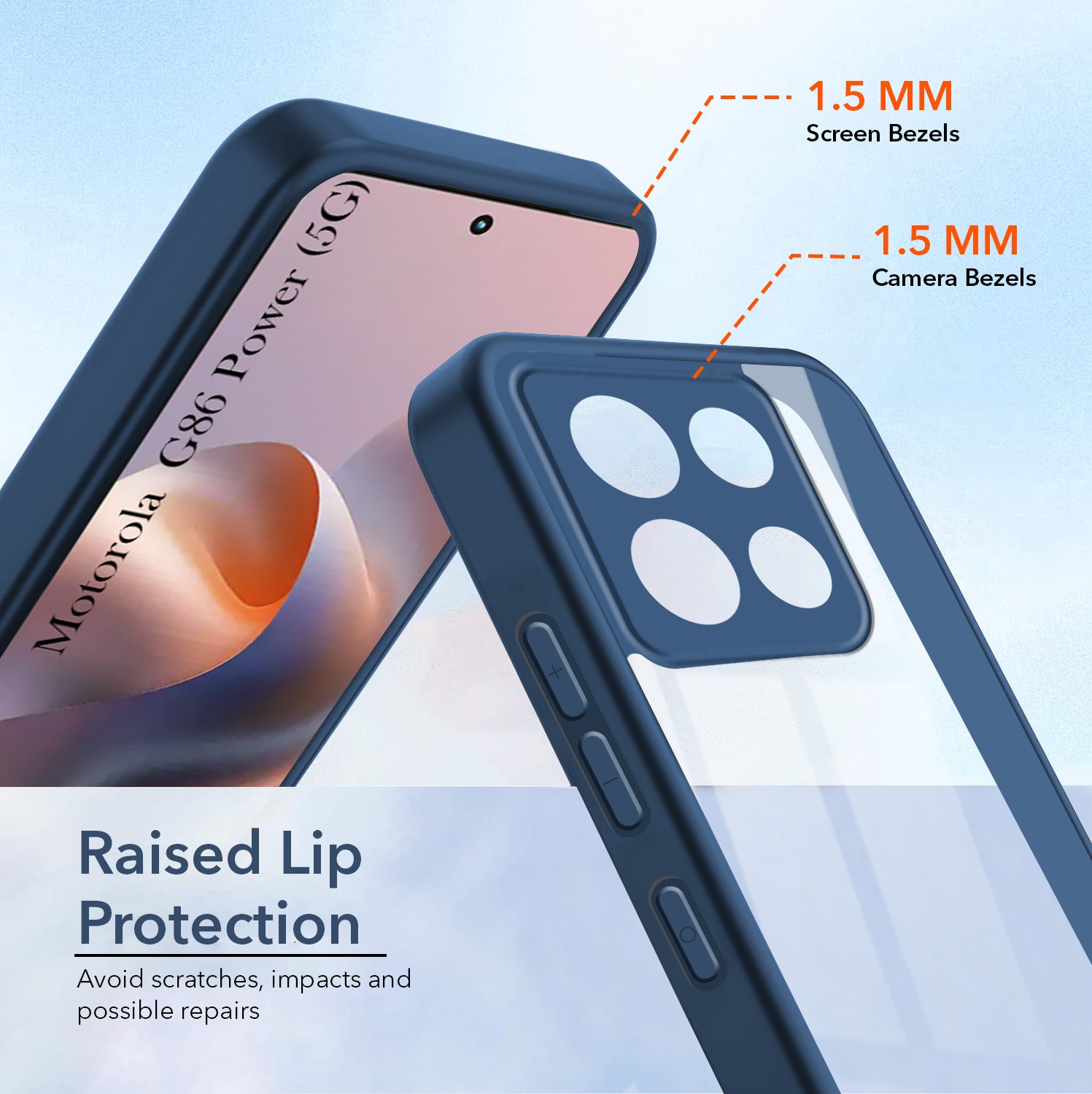 For Motorola Moto G86 Power Back Cover Case Ultra-Hybrid (Lifetime Anti Yellow | Anti Scratch | Crystal Clear Shockproof)