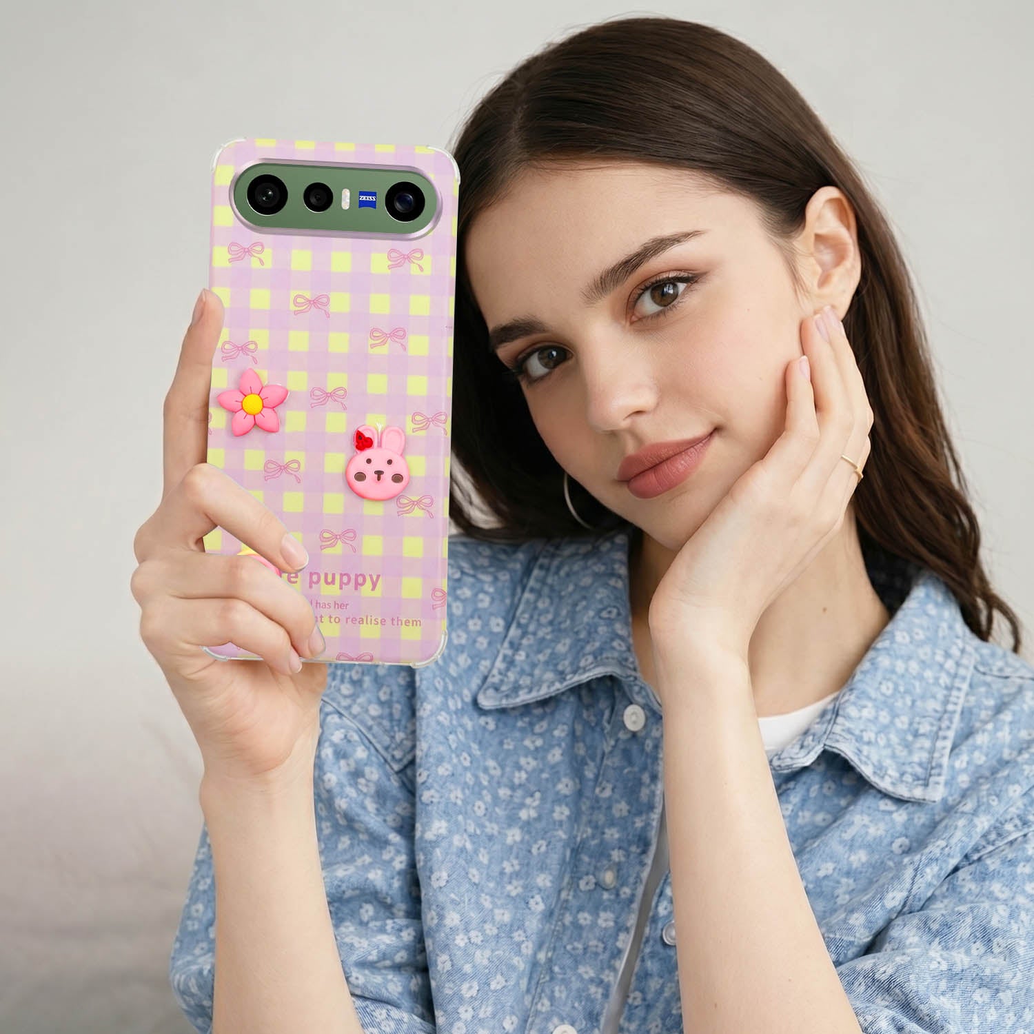 For Vivo X300 FE Back Cover Case (3D Cute Cartoons | Hard Back Side Soft | Matte Premium Finish | HD Printing)