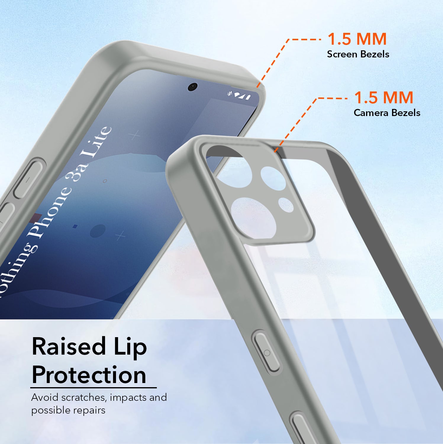 For Nothing Phone 3A Lite Back Cover Case Ultra-Hybrid (Lifetime Anti Yellow | Anti Scratch | Crystal Clear Shockproof)