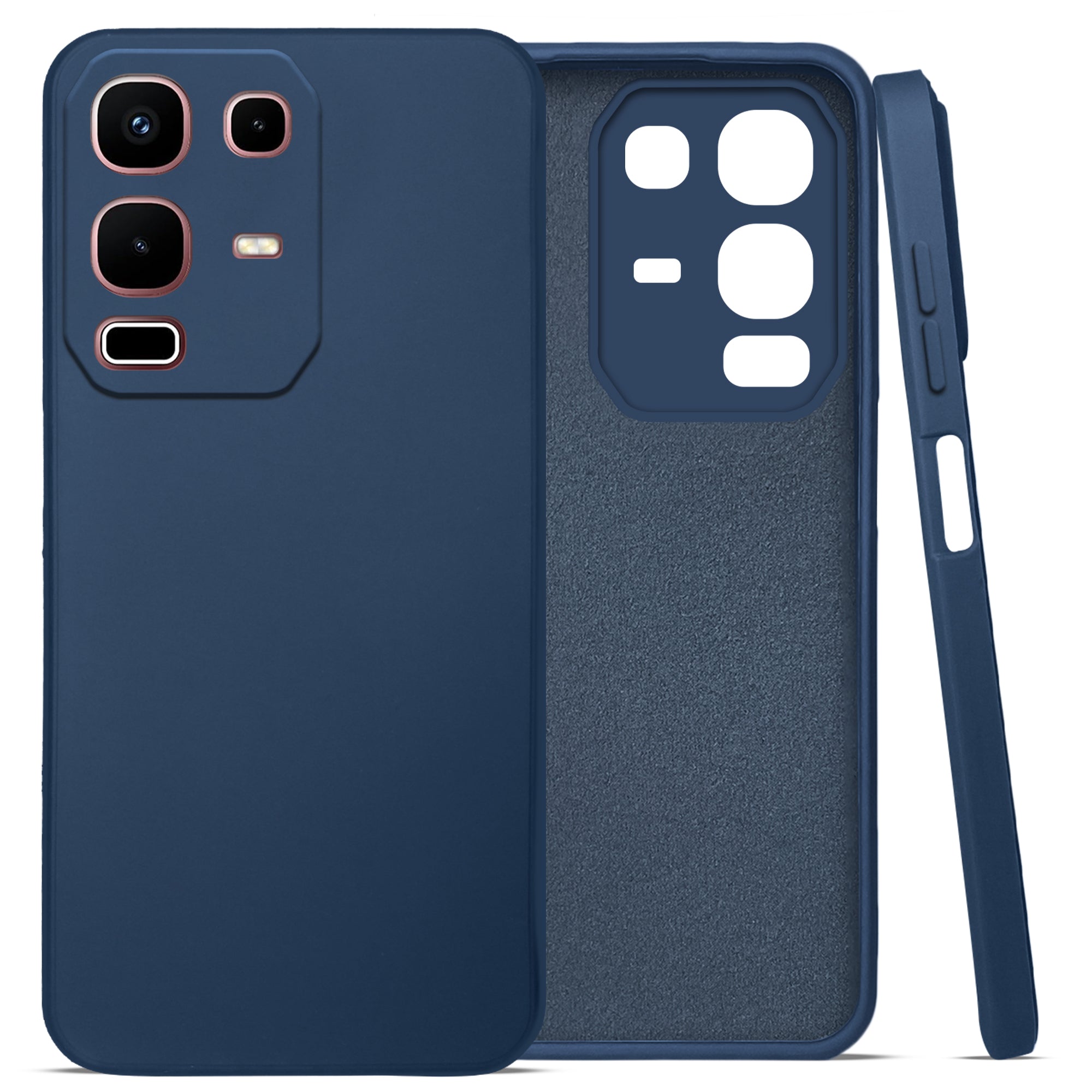 For Infinix Note 50x Back Cover Case (Matte Finish Silicone with Inside Fiber cloth)