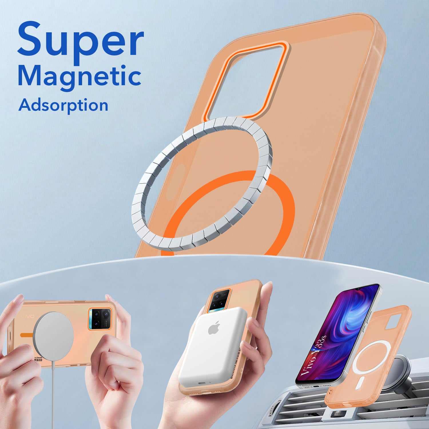 For Vivo Y33s Back Cover Case (Soft Touch | Camera Bump Protection | MagSafe Compatible | Matte Finish)