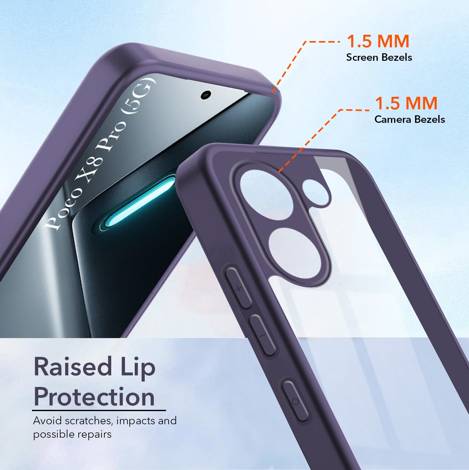 For Poco X8 Pro Back Cover Case Ultra-Hybrid (Lifetime Anti Yellow | Anti Scratch | Crystal Clear Shockproof)