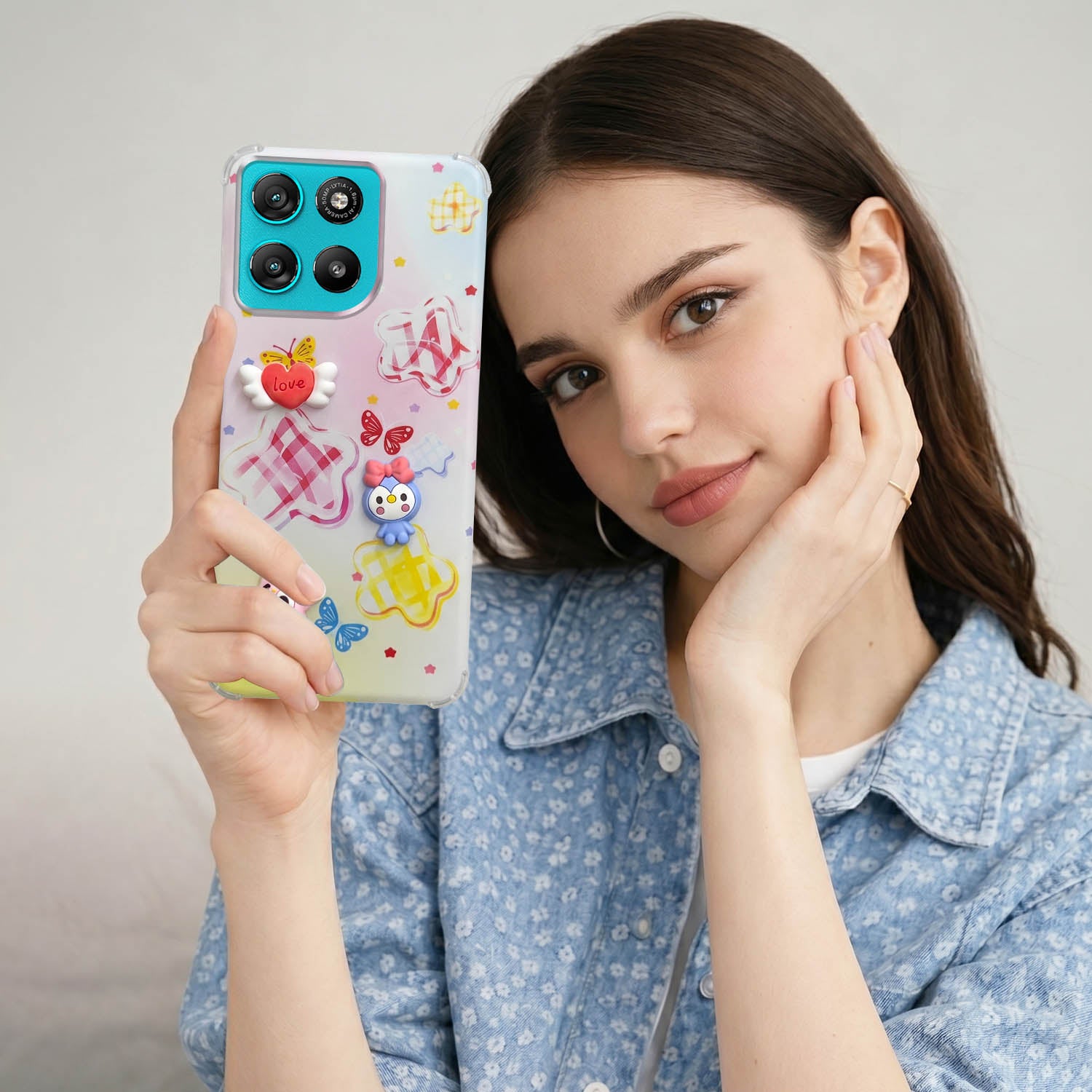 For Motorola Moto G67 Power | G57 Power Back Cover Case (3D Cute Cartoons | Hard Back Side Soft | Matte Premium Finish | HD Printing)