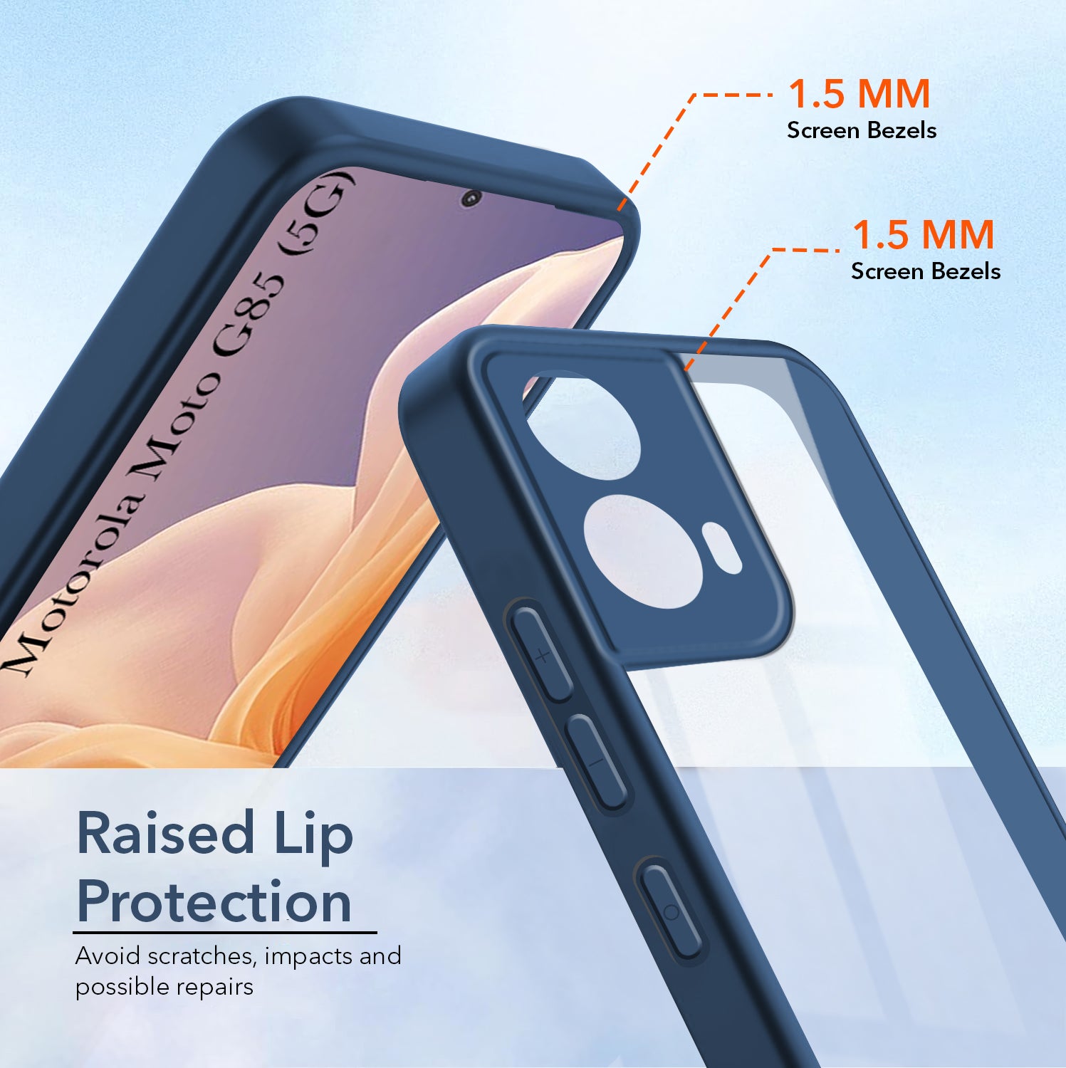 For Motorola Moto G85 5G Back Cover Case (Lifetime Anti Yellow | Anti Scratch | Crystal Clear Shockproof)