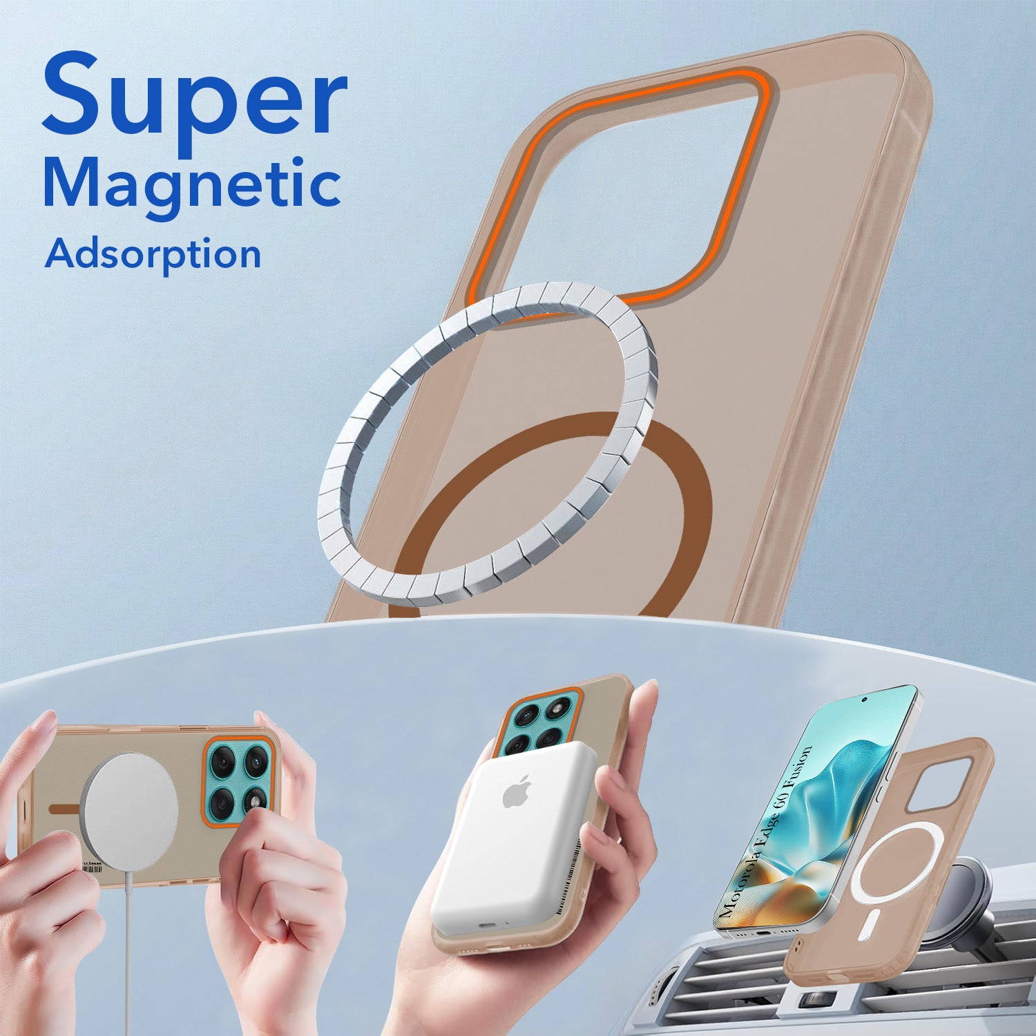 For Motorola Moto Edge 60 Fusion Back Cover Case (Soft Touch | Camera Bump Protection | MagSafe Compatible | Matte Finish)