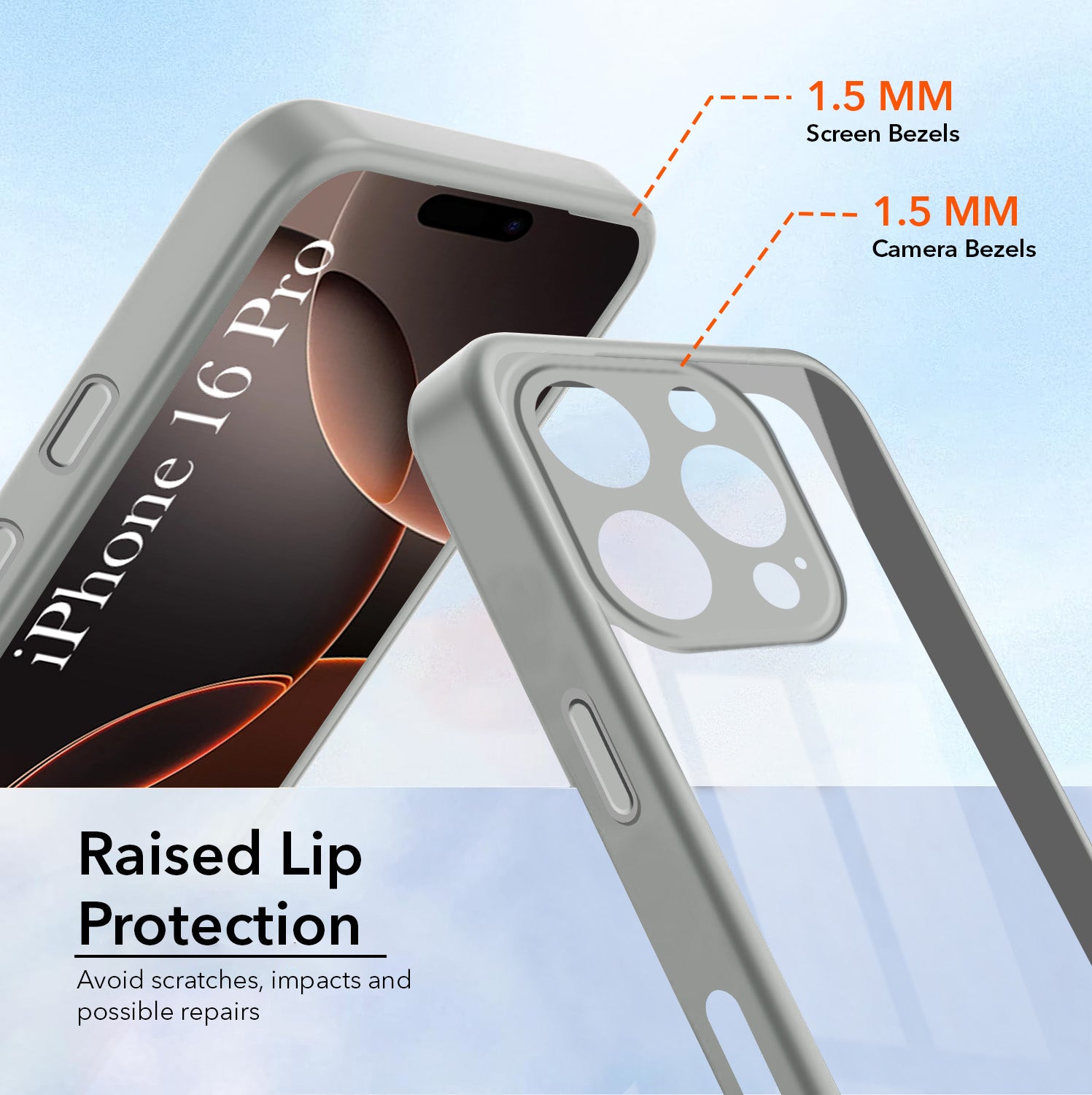 For Apple iPhone 16 Pro Ultra-Hybrid Back Cover Case(Lifetime Anti Yellow | Anti Scratch | Crystal Clear Shockproof)