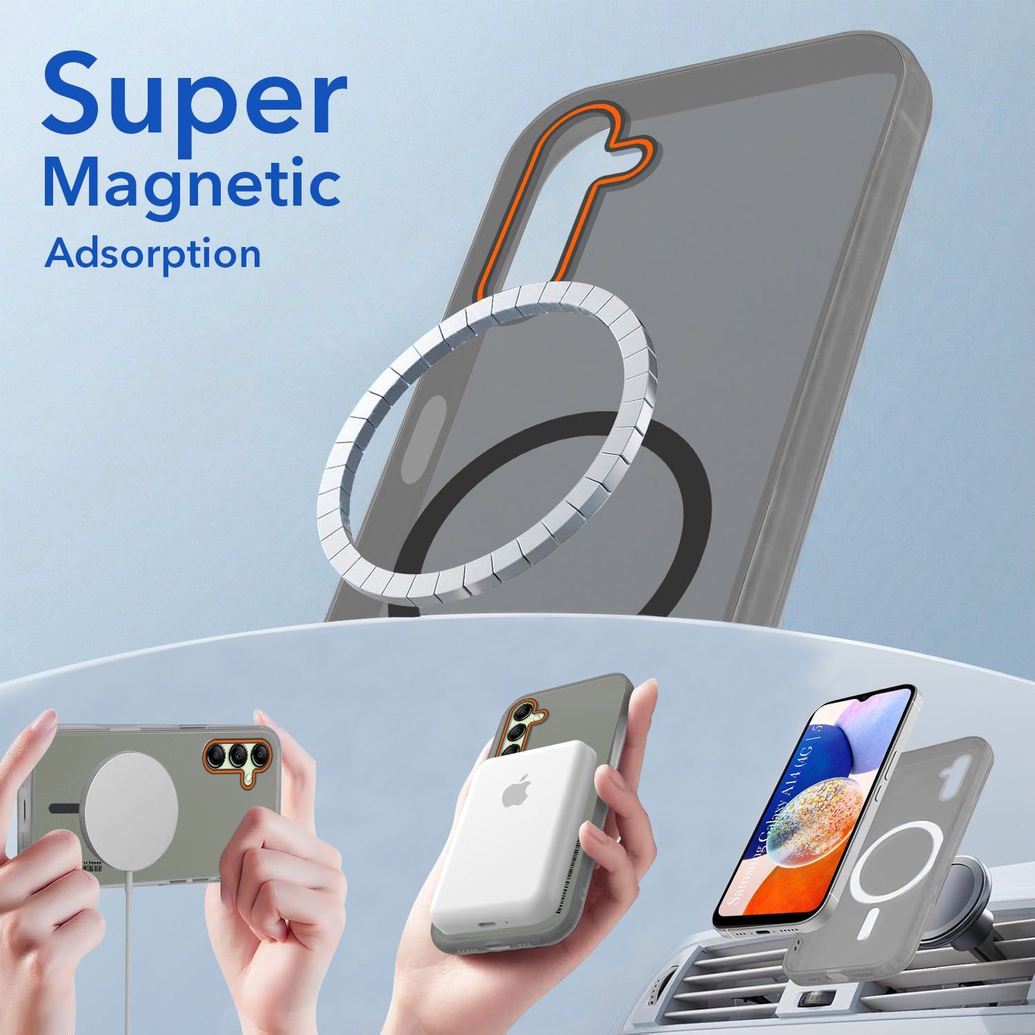 For Samsung Galaxy A14 4G | 5G Back Cover Case (Soft Touch | Camera Bump Protection | MagSafe Compatible | Matte Finish)
