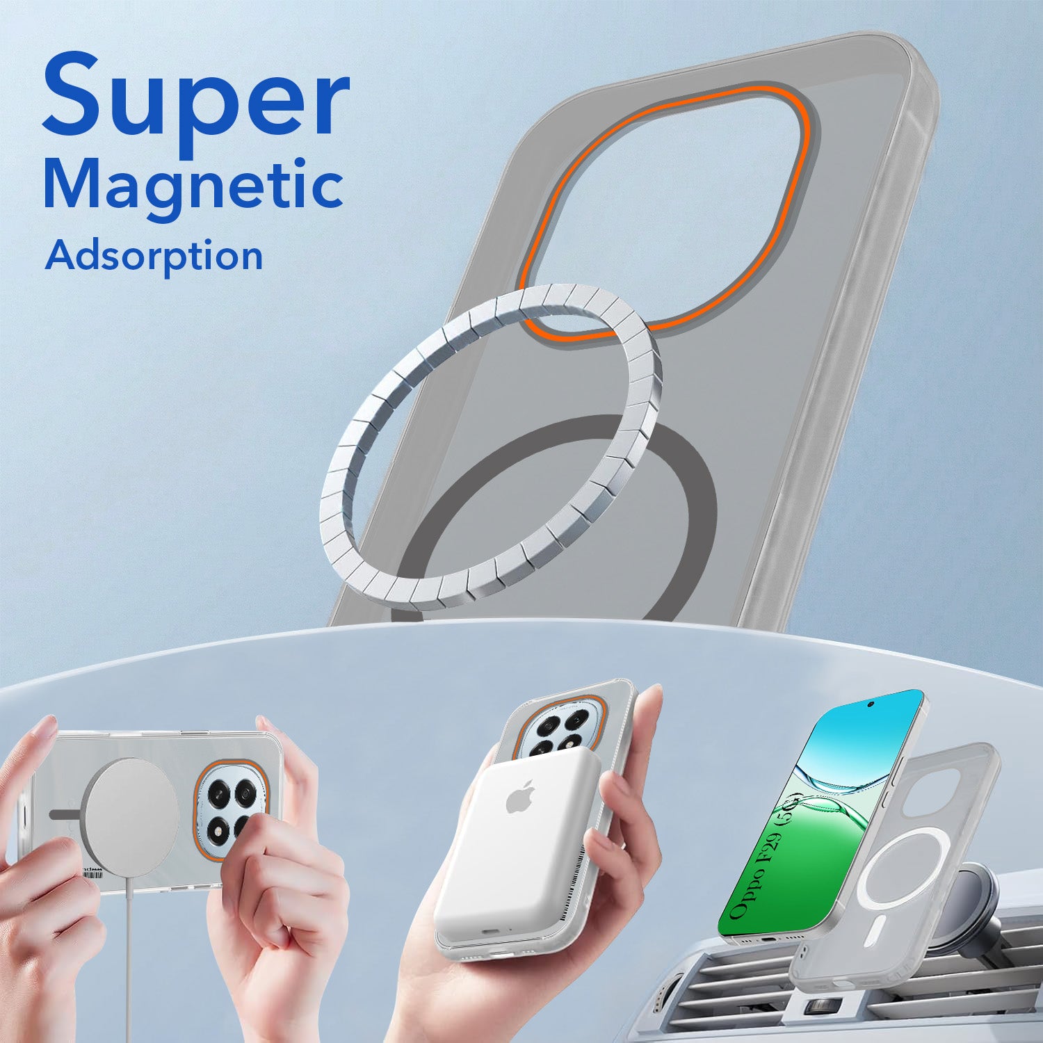 For Oppo F29 Back Cover Case (Soft Touch | Camera Bump Protection | MagSafe Compatible | Matte Finish)