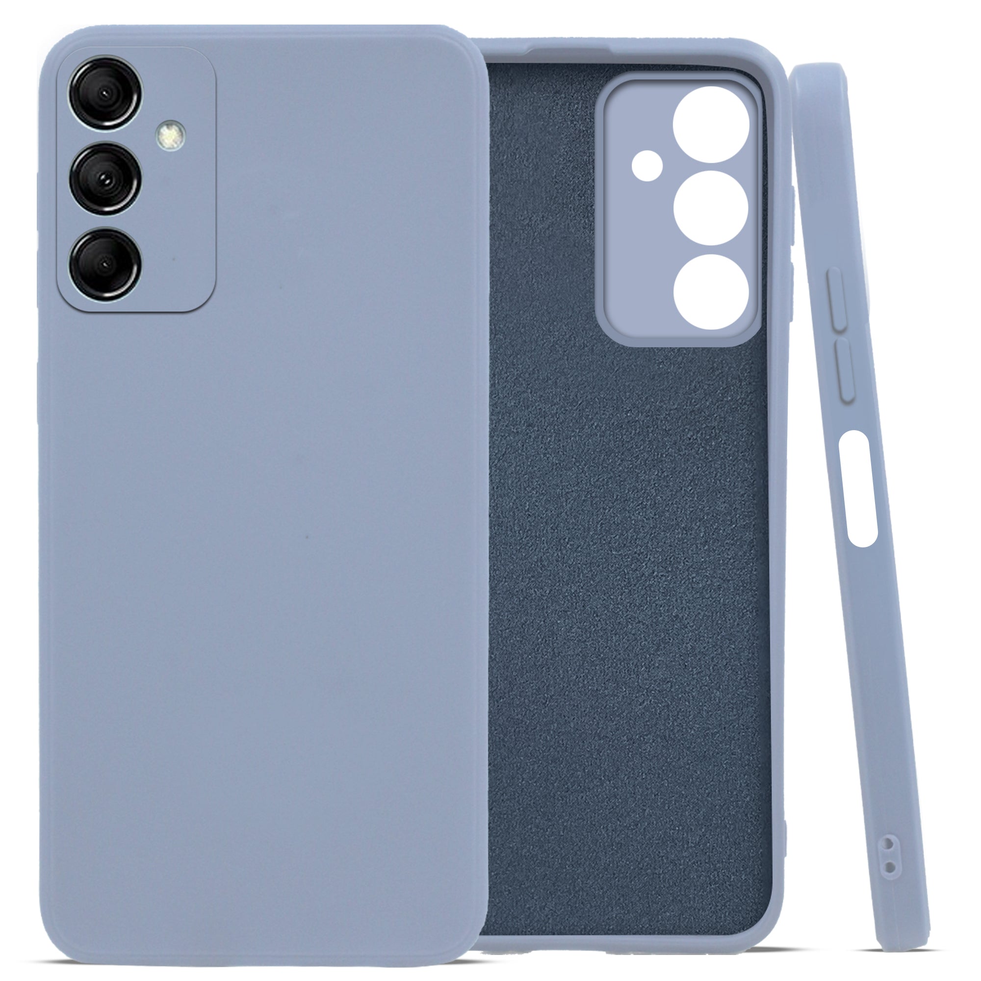 For Samsung Galaxy M14 5G Back Case Cover (Matte Finish Silicone with Inside Fiber Cloth)