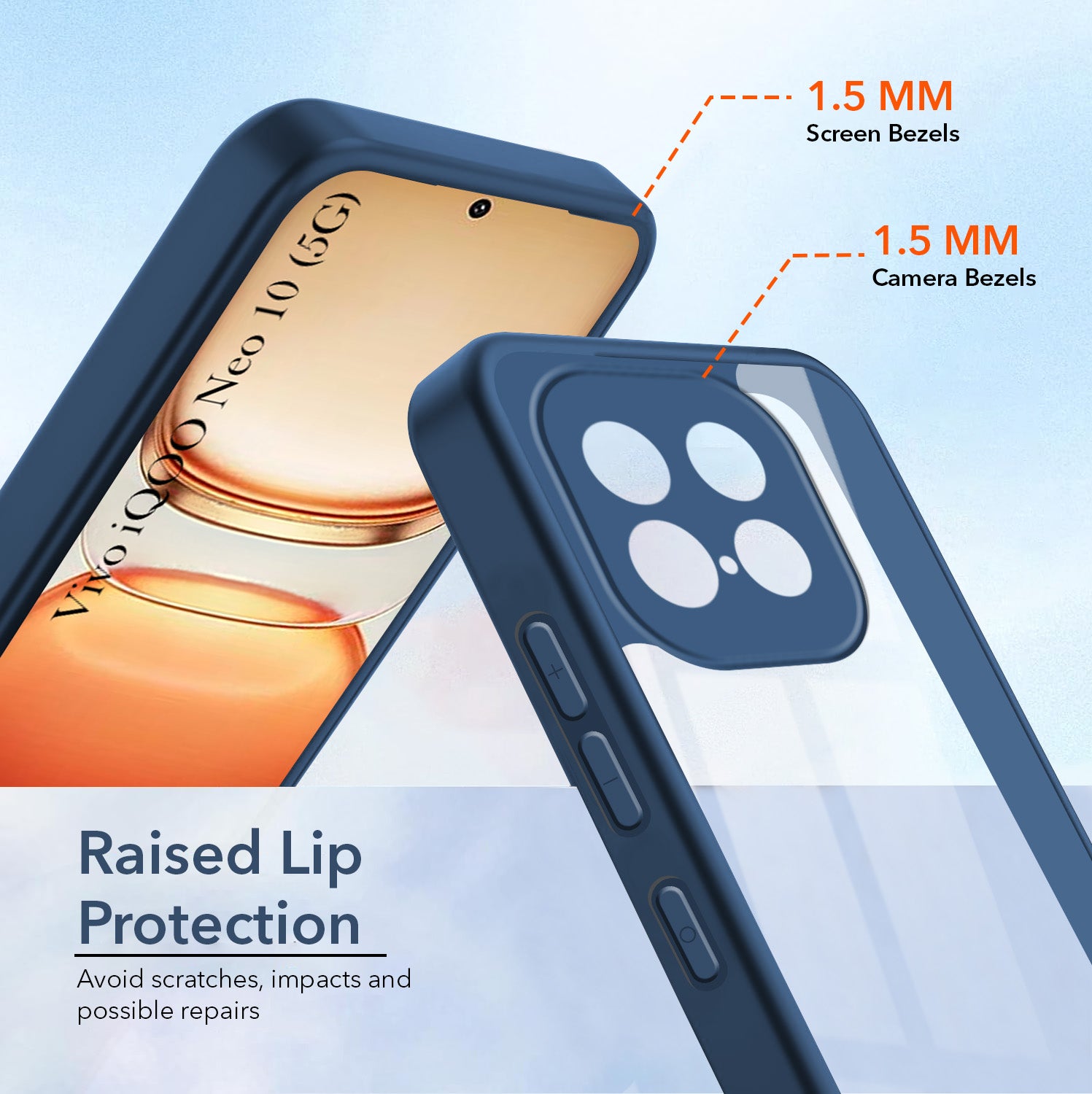For Vivo iQOO Neo 10 Back Cover Case Ultra-Hybrid (Lifetime Anti Yellow | Anti Scratch | Crystal Clear Shockproof)