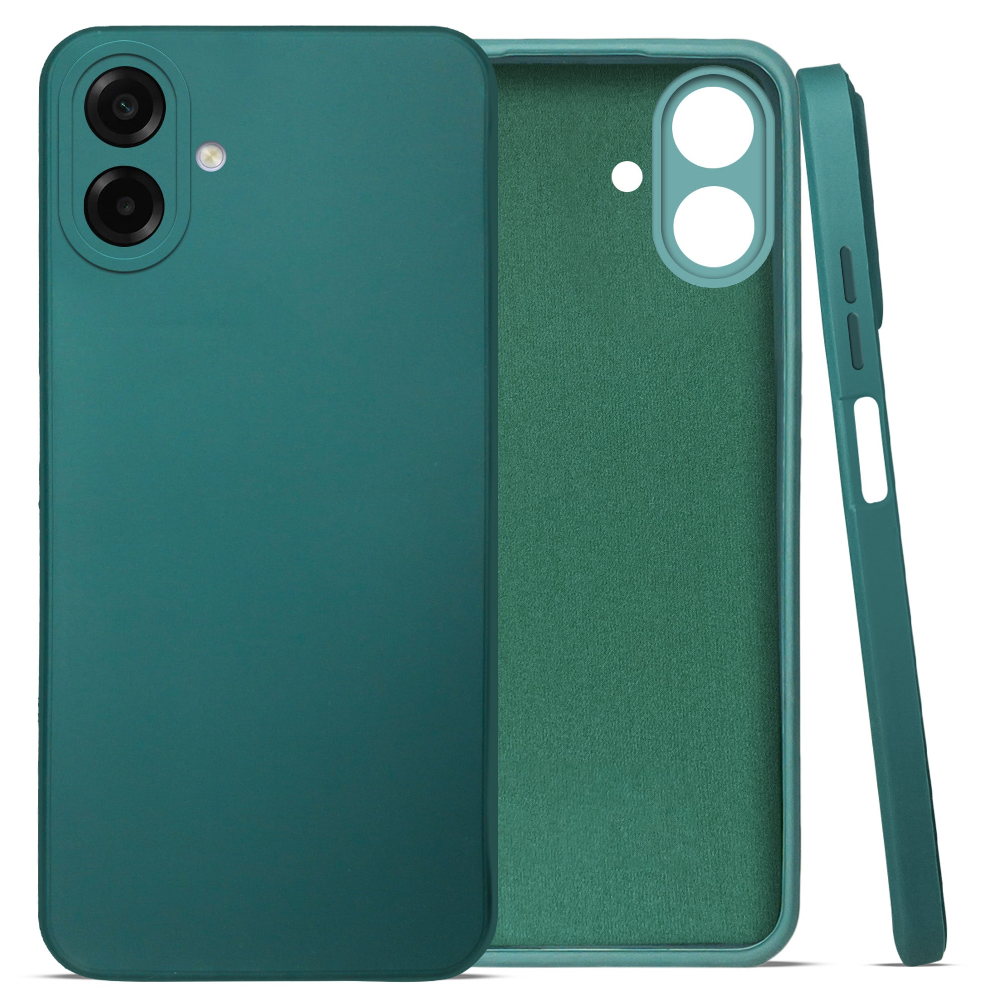 For Samsung Galaxy A07 | F70e 5G Back Case Cover (Inside Fiber cloth with Matte Finish Silicone |Black)