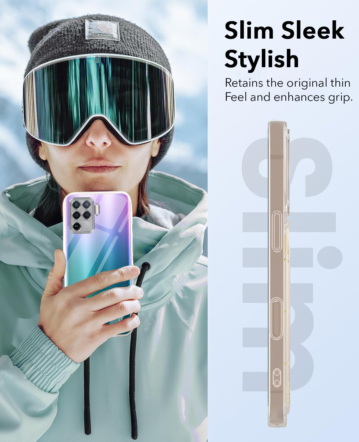 For Oppo Reno5 F | Reno 5F Back Cover Case (Hard Anti Yellow Clear Case | Drop & Camera Protection | Shockproof Polycarbonate)