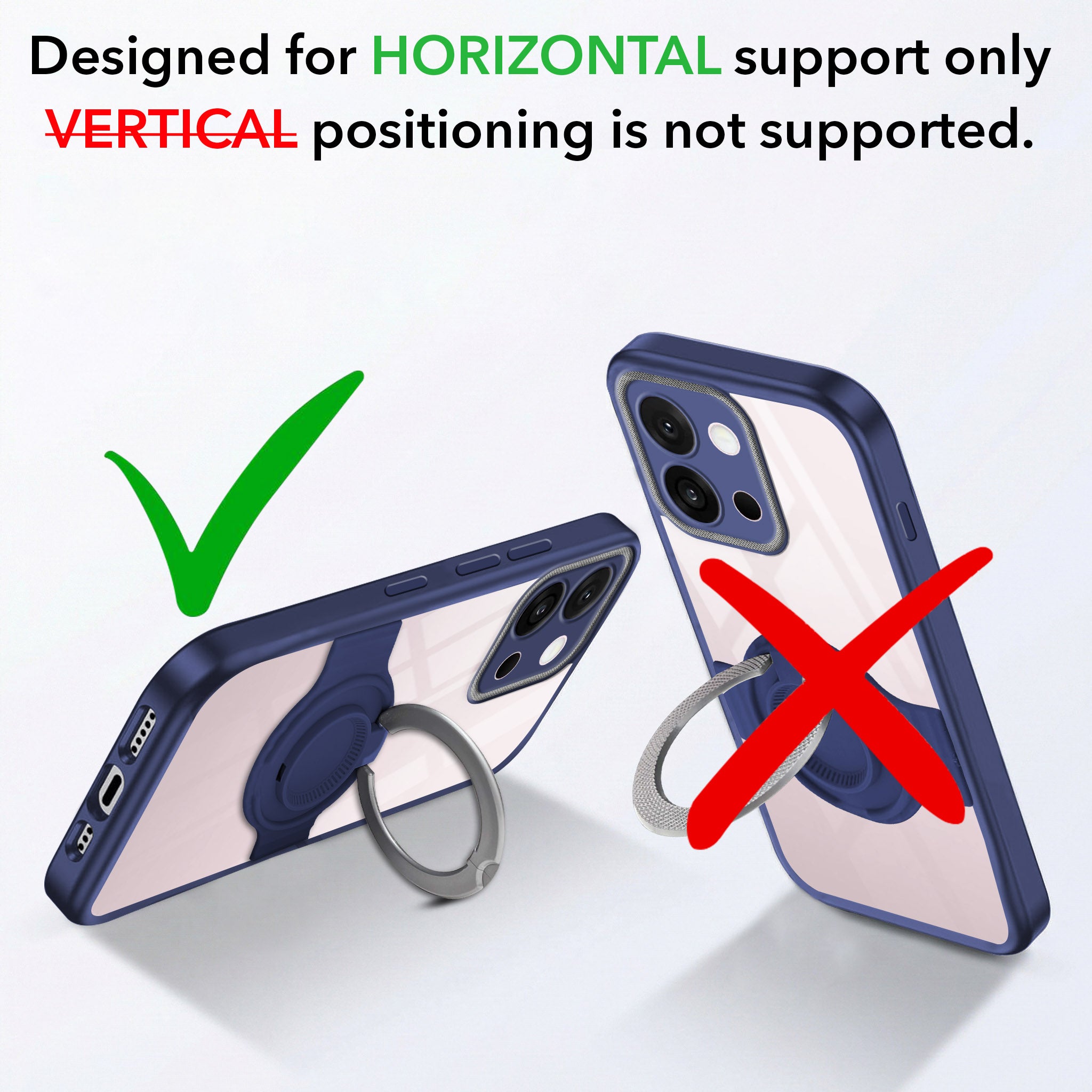 For OnePlus 13S Back Cover Case with stand (Built-in Ring Holder Kickstand | Lifetime Anti Yellow | Camera Protection)