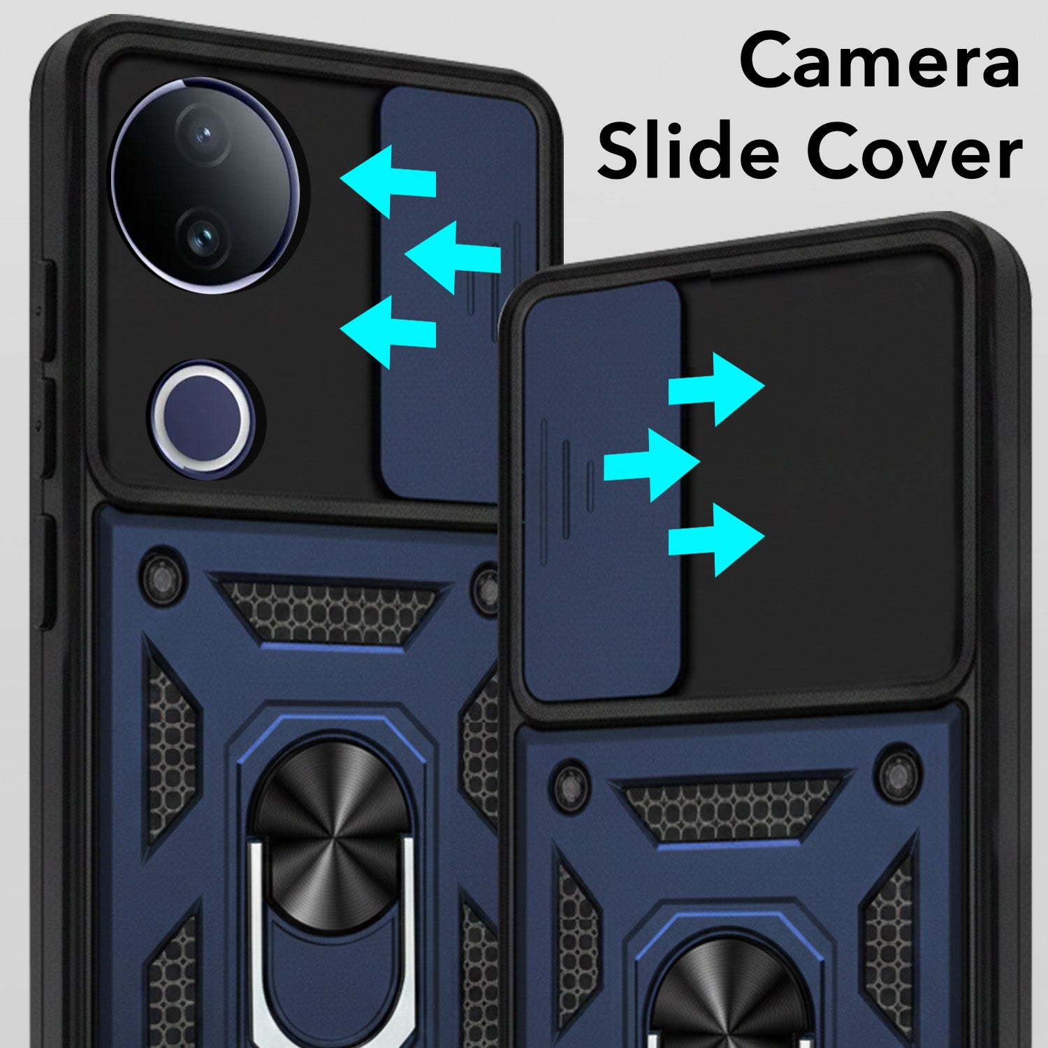 For Vivo T4R Back Cover Case (Hybrid Dual Armor Polycarbonate)
