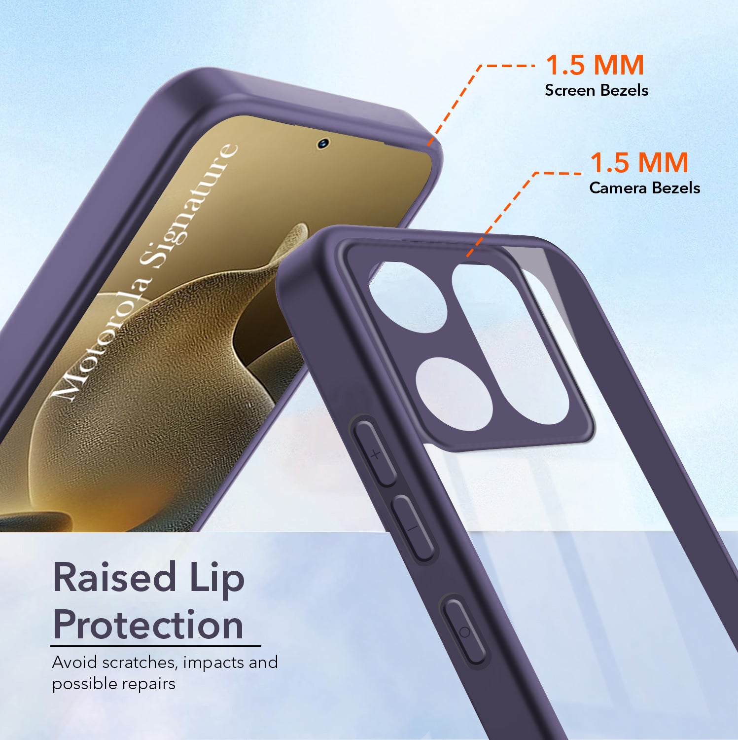 For Motorola Moto Signature 5G Back Cover Case Ultra-Hybrid (Lifetime Anti Yellow | Anti Scratch | Crystal Clear Shockproof)