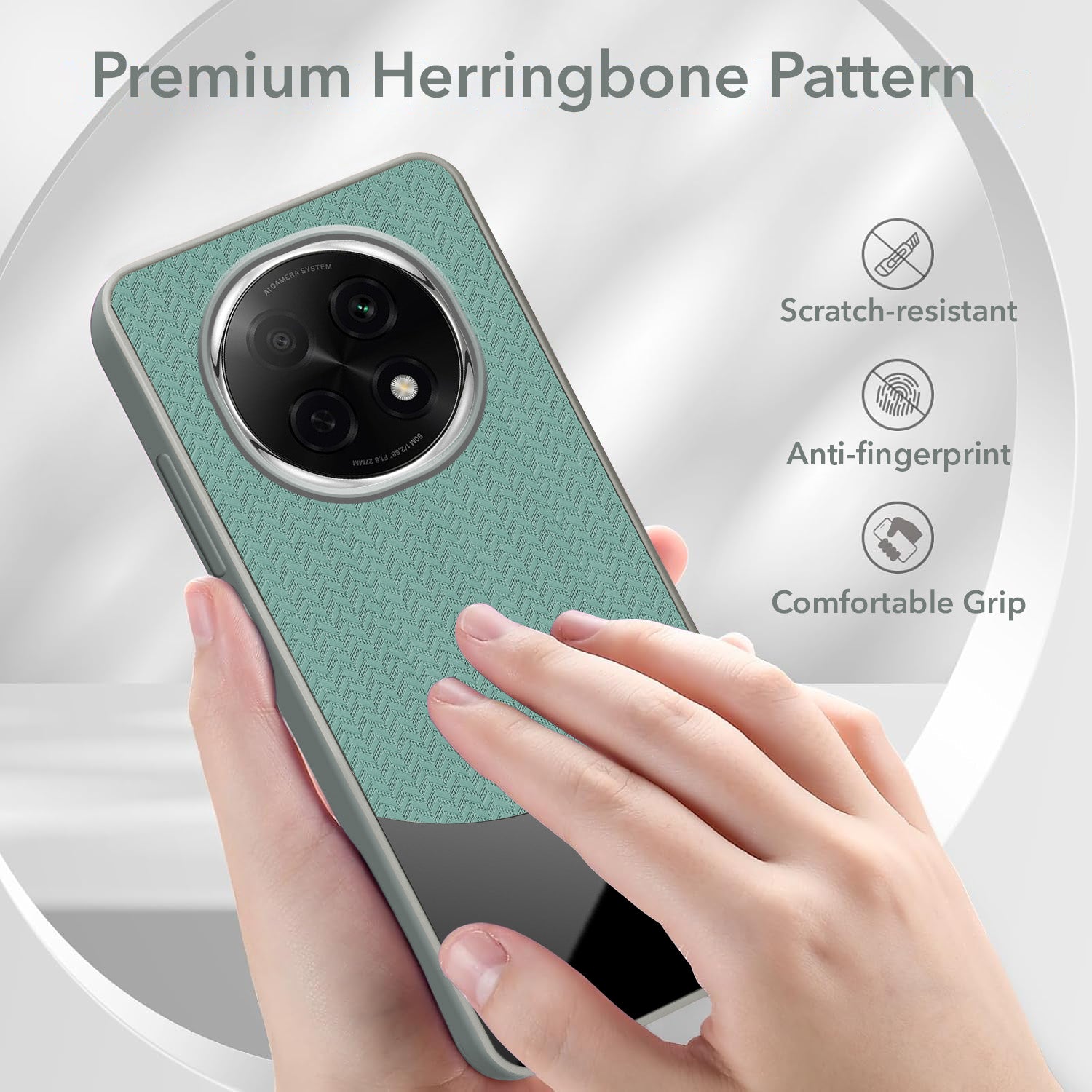 For Oppo F29 Pro Back Cover Case (Elegant PU Leather Finish | Premium Minimalist Professional | Camera Protection Bump)