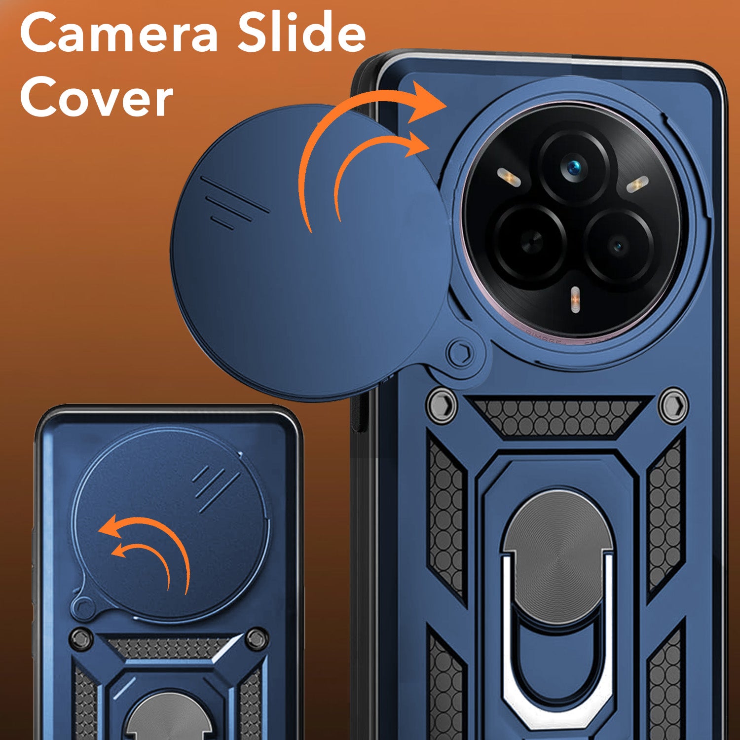 For Realme 14 Pro Back Cover Case (Hybrid Dual Armor Polycarbonate)
