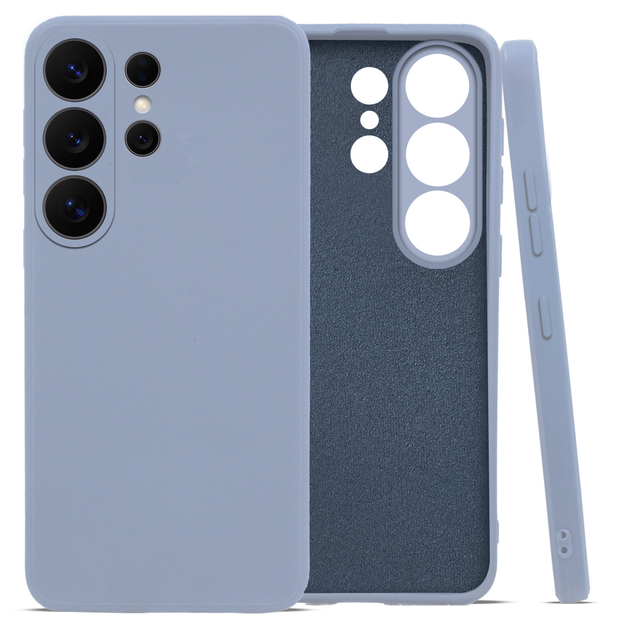 For Samsung Galaxy S26 Ultra Back Cover Case (Matte Finish Silicone with Inside Fiber cloth)