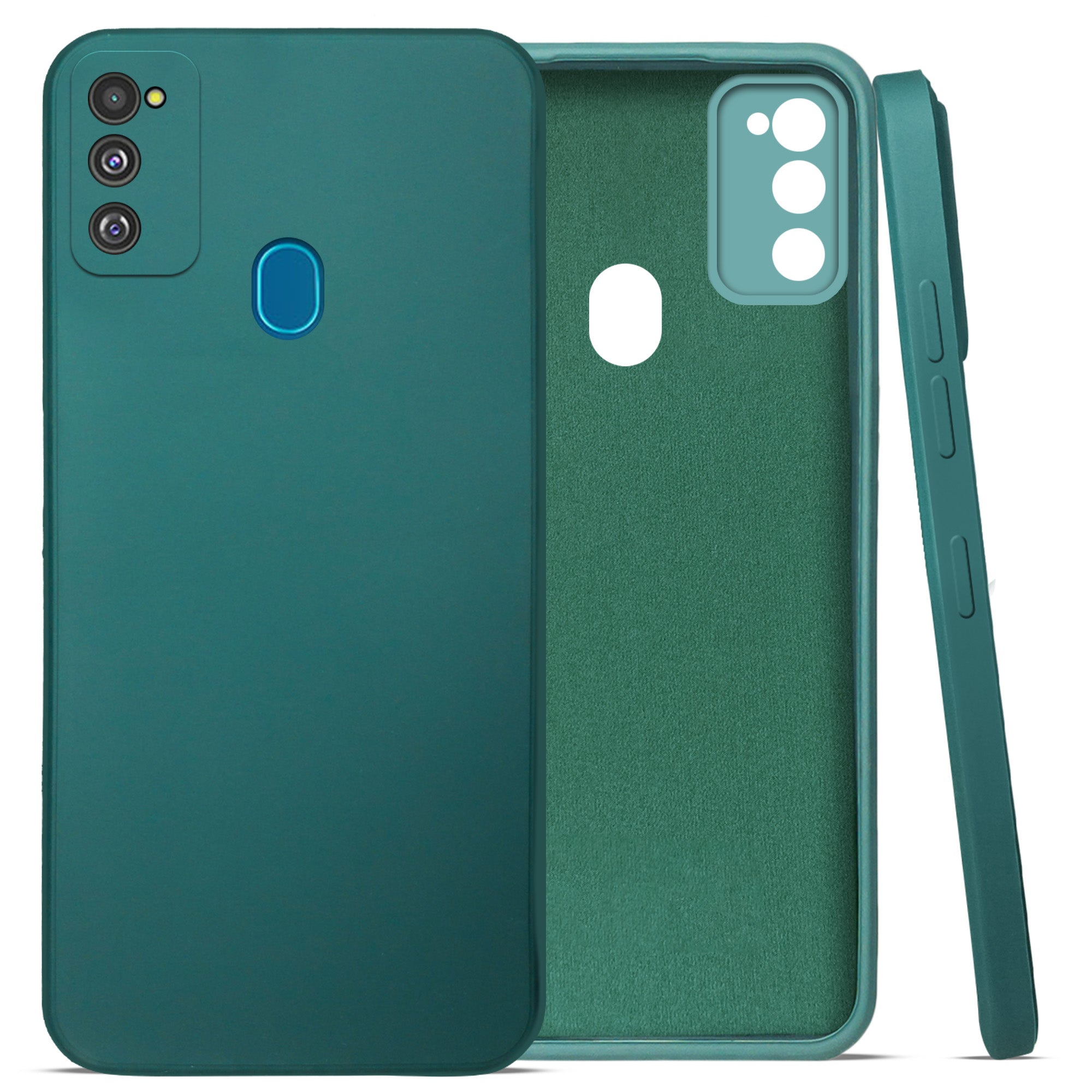 For Samsung Galaxy M30s | Samsung Galaxy M21 Back Cover Case  (Matte Finish Silicone with Inside Fiber cloth)