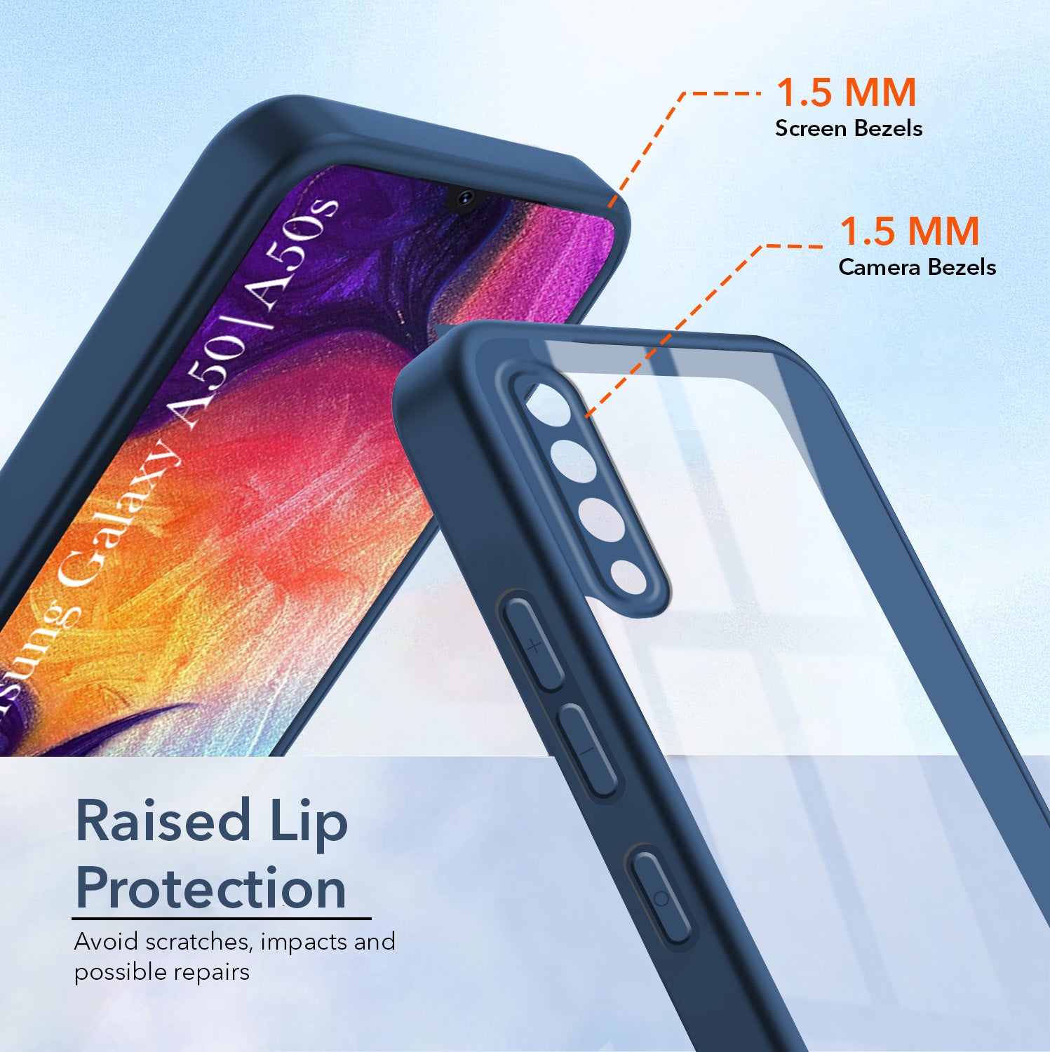 For Samsung Galaxy A50 | Galaxy A50s Back Cover Case Ultra-Hybrid (Lifetime Anti Yellow | Anti Scratch | Crystal Clear Shockproof)