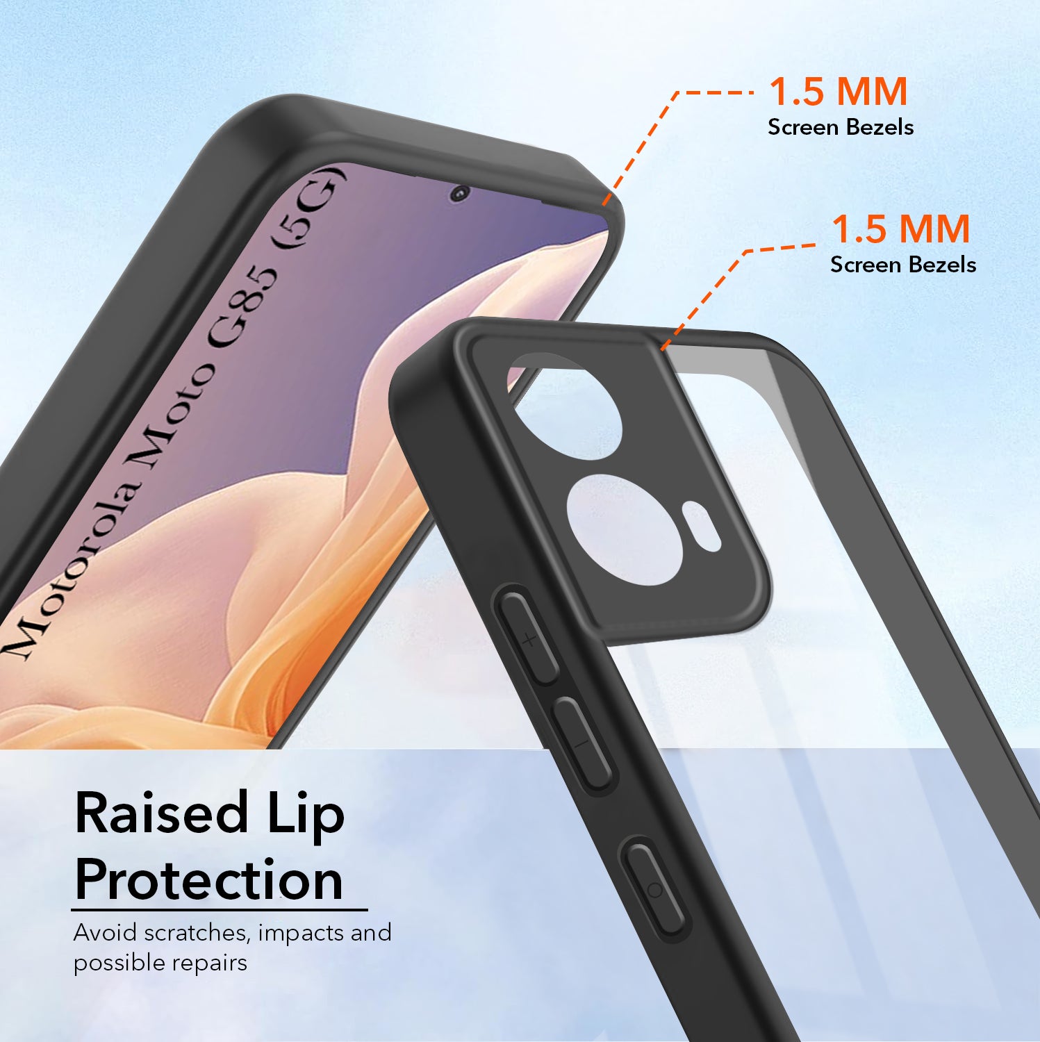 For Motorola Moto G85 5G Back Cover Case (Lifetime Anti Yellow | Anti Scratch | Crystal Clear Shockproof)