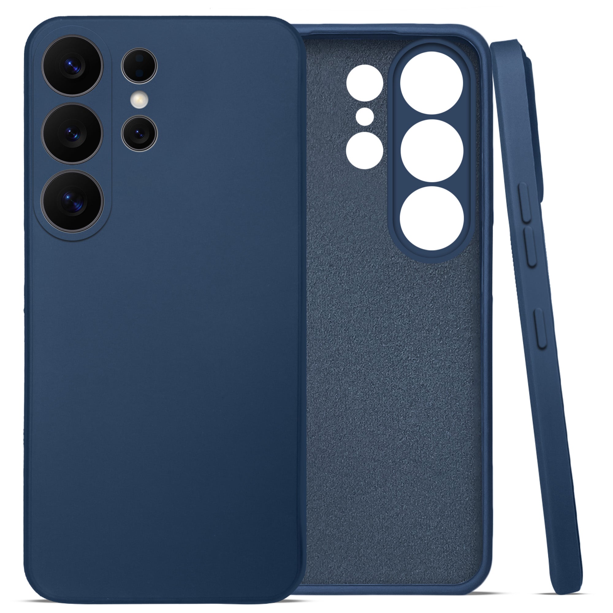 For Samsung Galaxy S26 Ultra Back Cover Case (Matte Finish Silicone with Inside Fiber cloth)