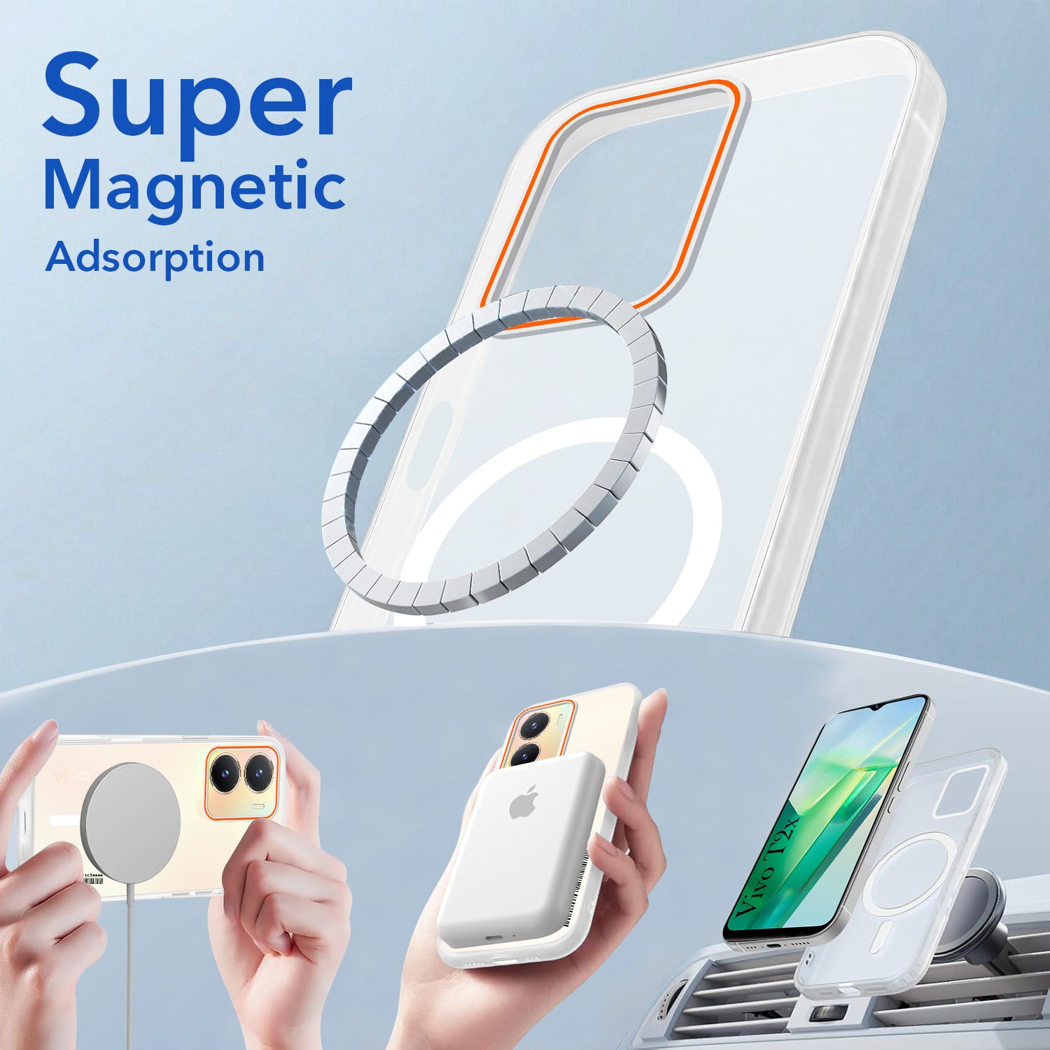 For Vivo T2x Back Cover Case (Soft Touch | Camera Bump Protection | MagSafe Compatible | Matte Finish)