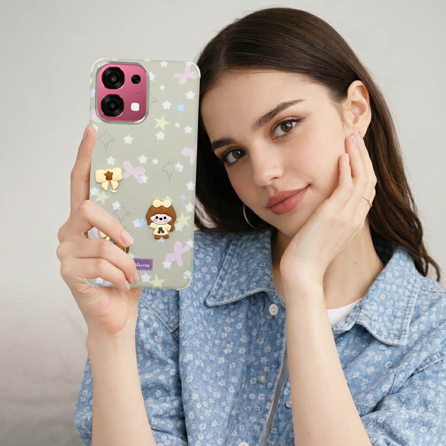 For Oppo F31 5G | Oppo F33 5G Back Cover Case (3D Cute Cartoons | Hard Back Side Soft | Matte Premium Finish | HD Printing)