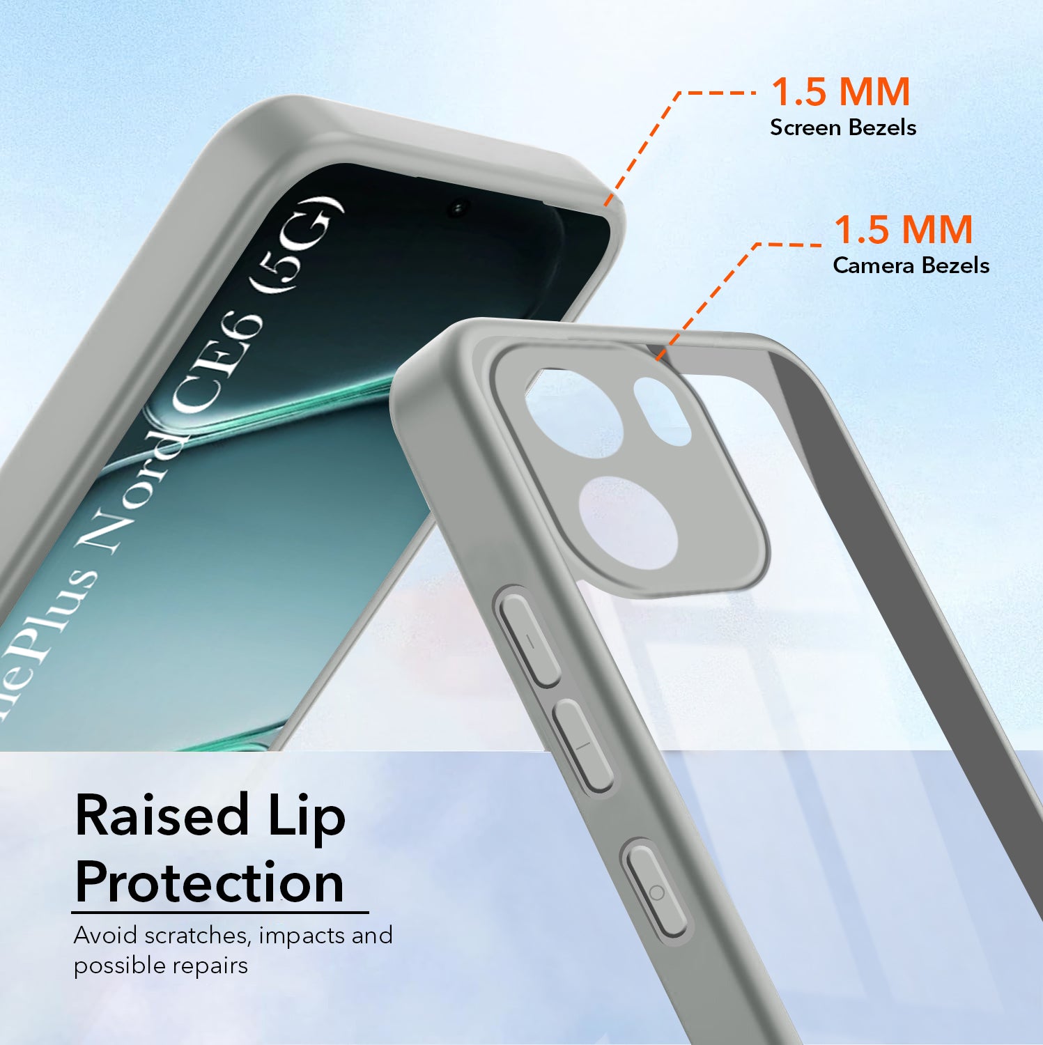 For Oneplus Nord CE 6 Back Cover Case Ultra-Hybrid (Lifetime Anti Yellow | Anti Scratch | Crystal Clear Shockproof)