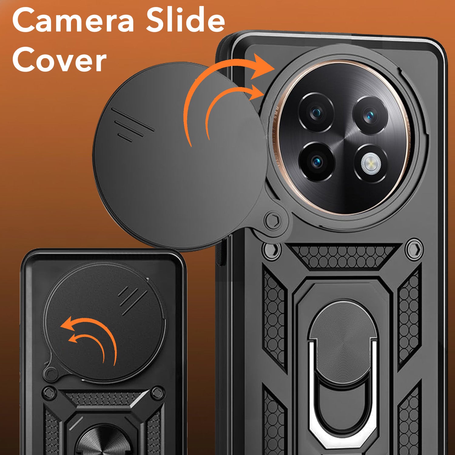 For Realme 13 Plus Back Cover Case  (Hybrid Dual Armor Polycarbonate)