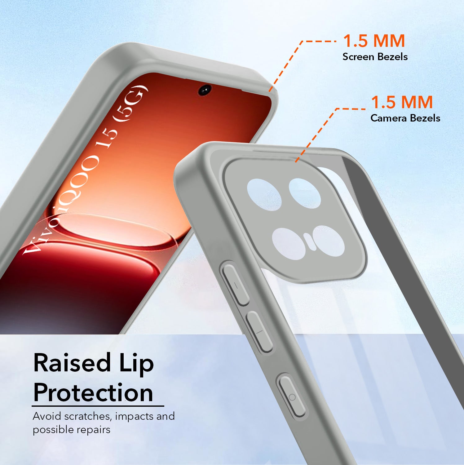 For Vivo iQOO 15 5G Back Cover Case Ultra-Hybrid (Lifetime Anti Yellow | Anti Scratch | Crystal Clear Shockproof)