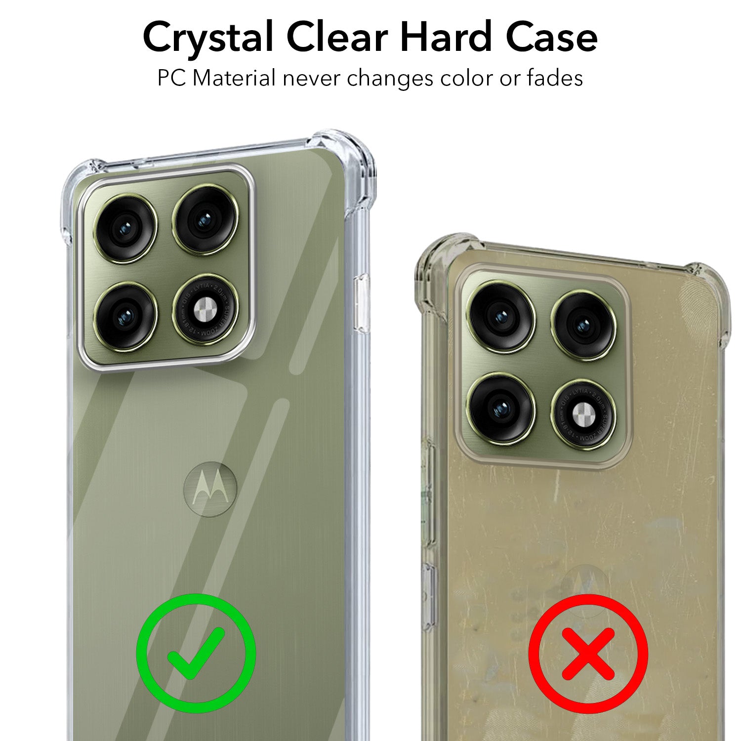 For Motorola Moto Edge 70 Pro Back Cover Shockproof Crystal-Clear (Drop & Camera Protection | Hard Polycarbonate) (Copy)