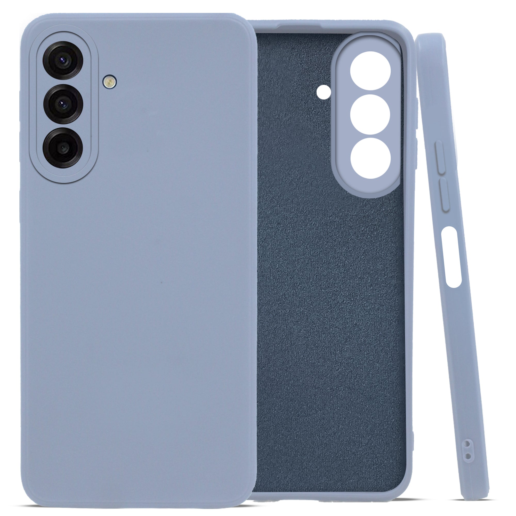 For Samsung Galaxy A17 | Samsung F17 | Samsung M17 5G Back Cover Case (Matte Finish Silicone with Inside Fiber cloth |Black)