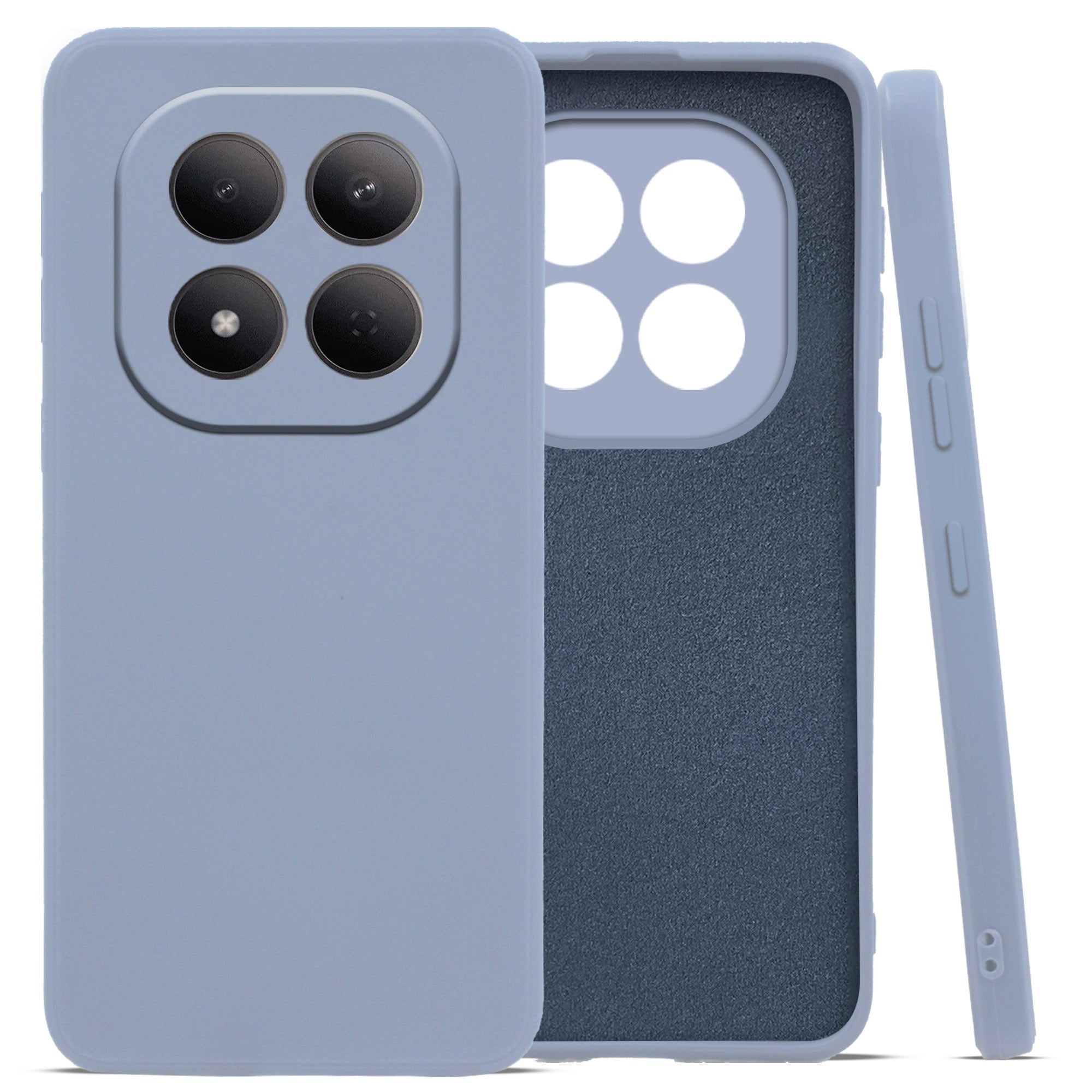 For Xiaomi Redmi Note 15 Pro 5G Back Cover Case (Matte Finish Silicone with Inside Fiber cloth)