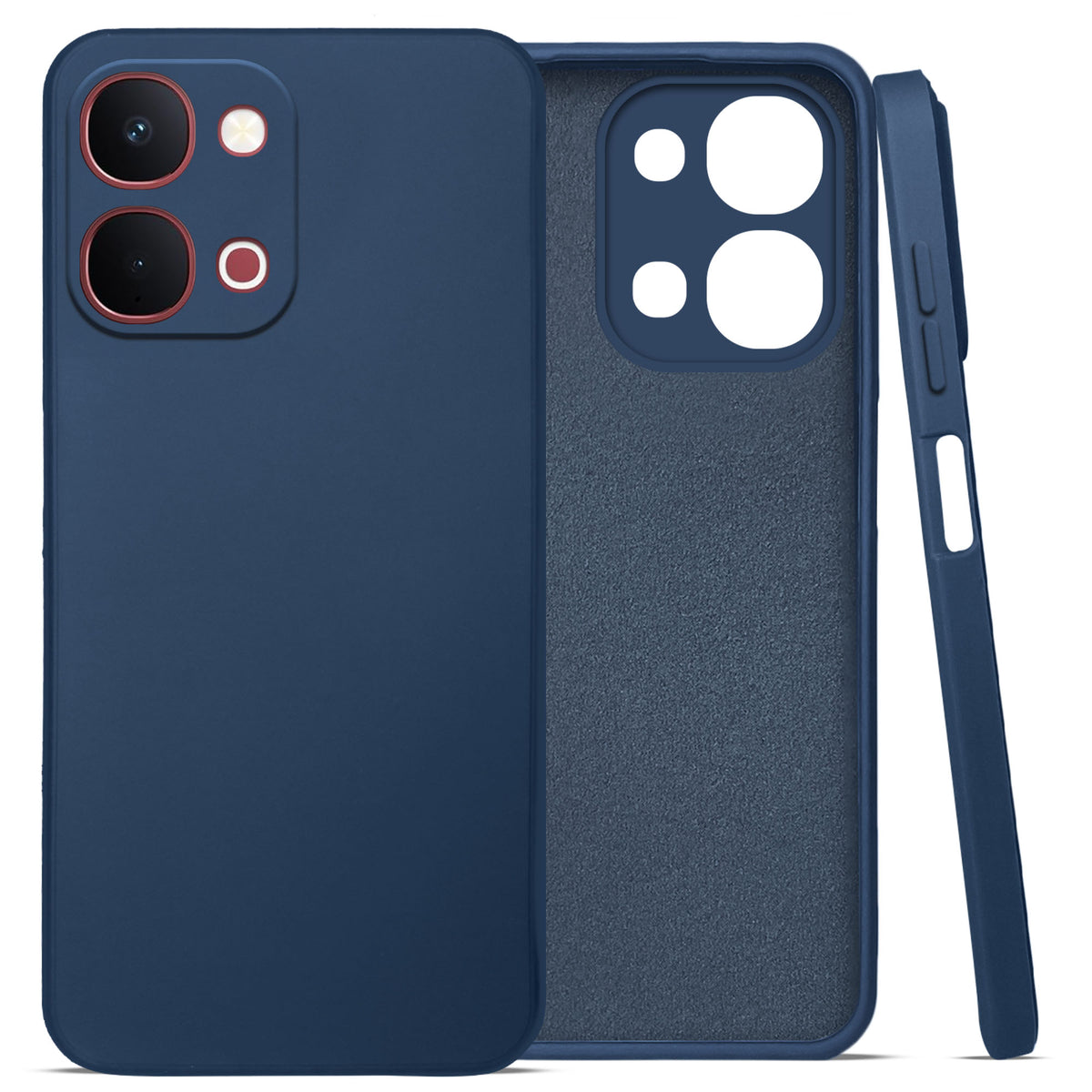 For Vivo Y31T 5G Back Cover Case (Matte Finish Silicone with Inside Fiber cloth)