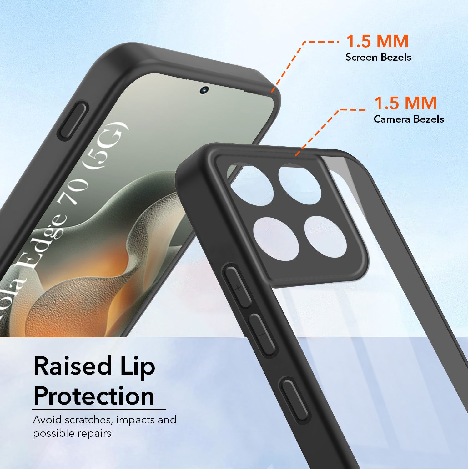 For Motorola Moto Edge 70 Back Cover Case Ultra-Hybrid (Lifetime Anti Yellow | Anti Scratch | Crystal Clear Shockproof)