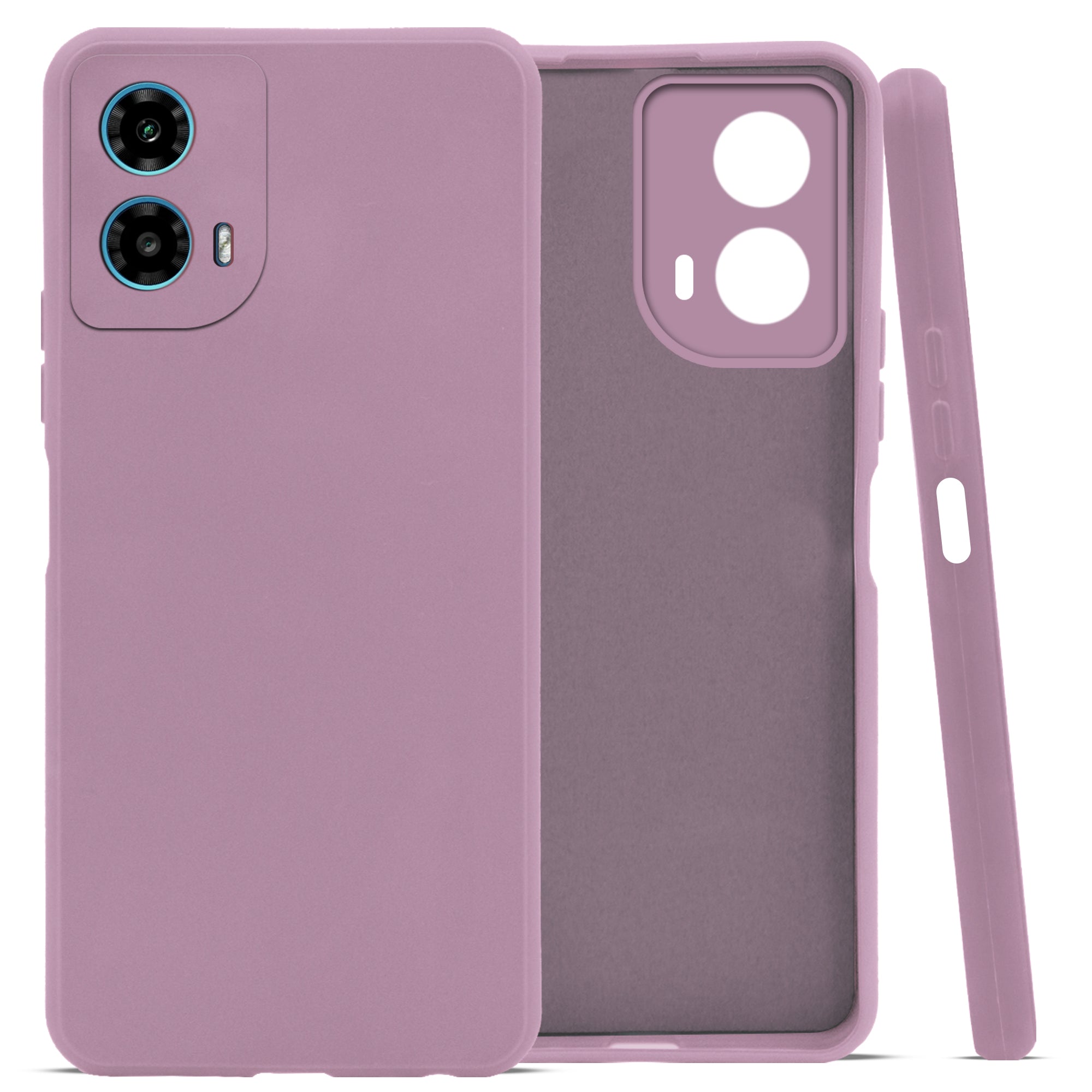 For Motorola Moto G34 5G Back Cover Case (Matte Finish Silicone with Inside Fiber cloth)