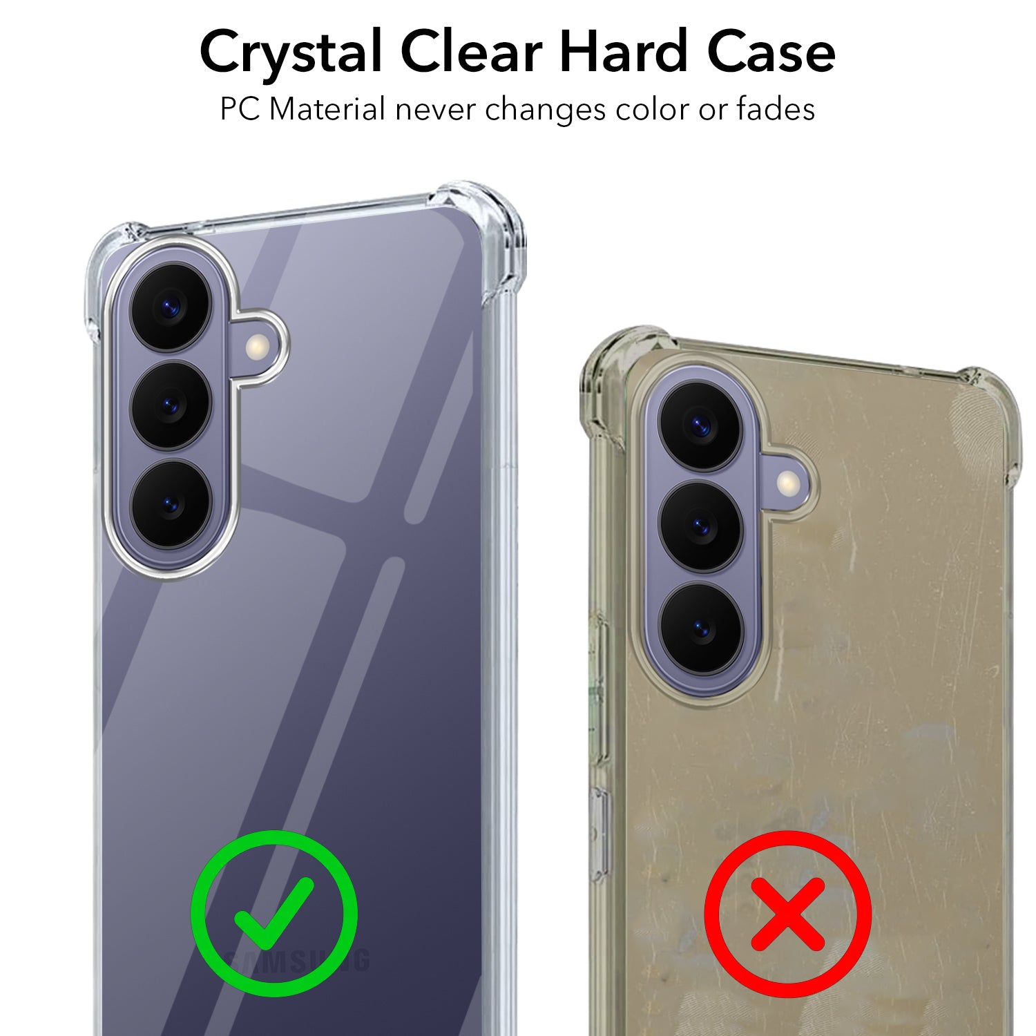 For Samsung Galaxy S26 Plus Back Cover Shockproof Crystal-Clear (Drop & Camera Protection | Hard Polycarbonate)